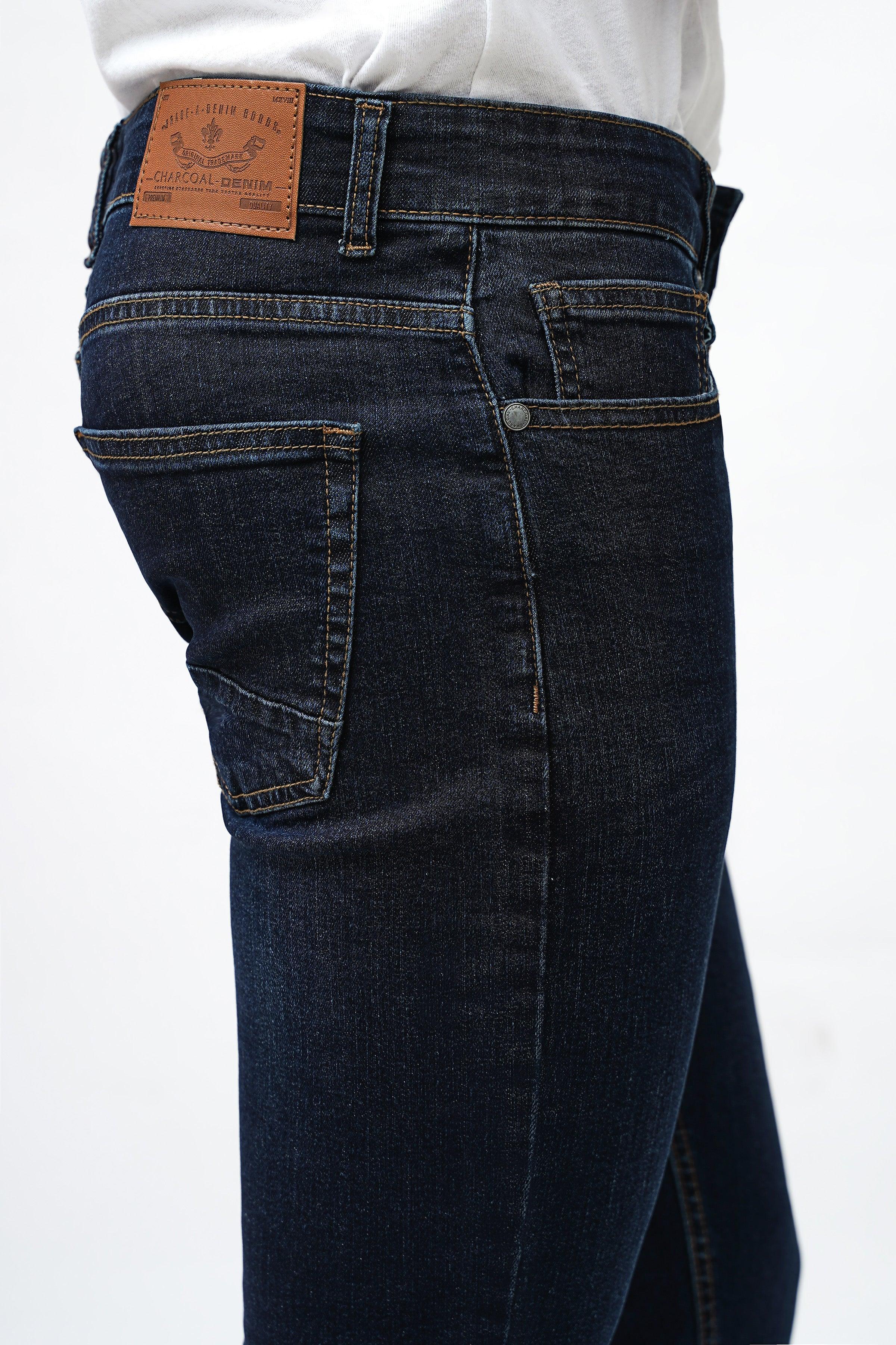 SLIM FIT DARK BLUE DENIM JEAN at Charcoal Clothing