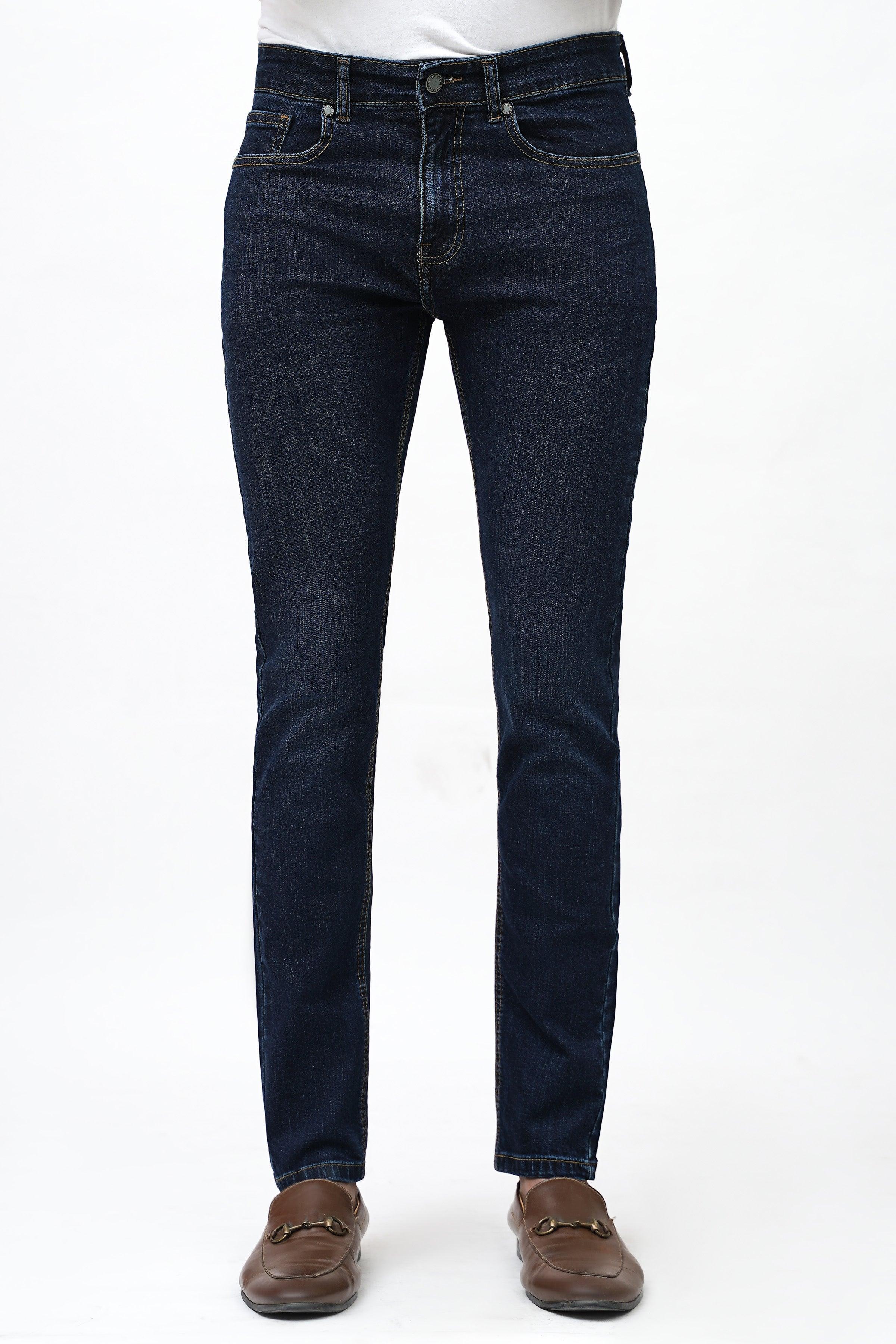 SLIM FIT DARK BLUE DENIM JEAN at Charcoal Clothing
