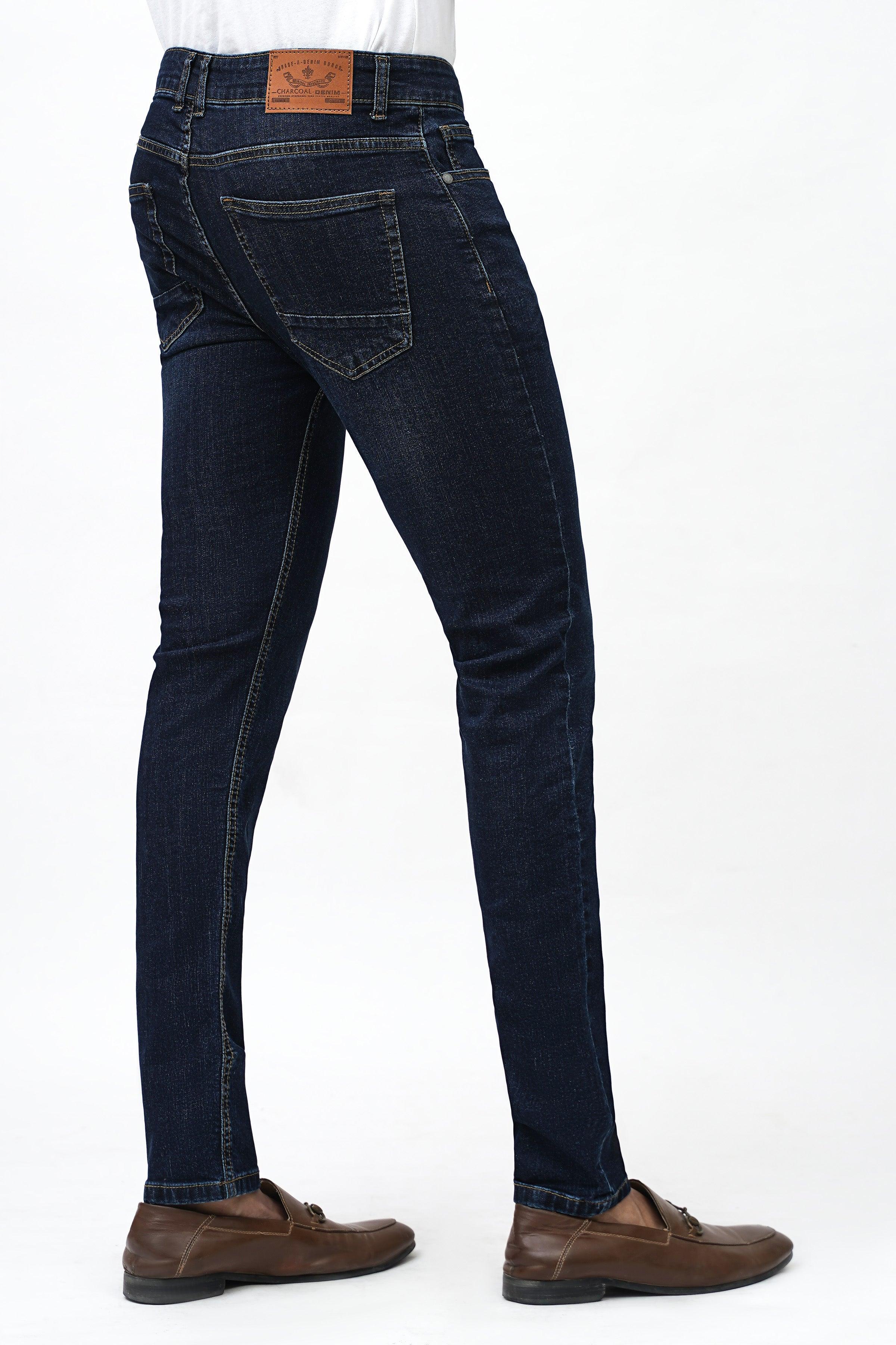 SLIM FIT DARK BLUE DENIM JEAN at Charcoal Clothing