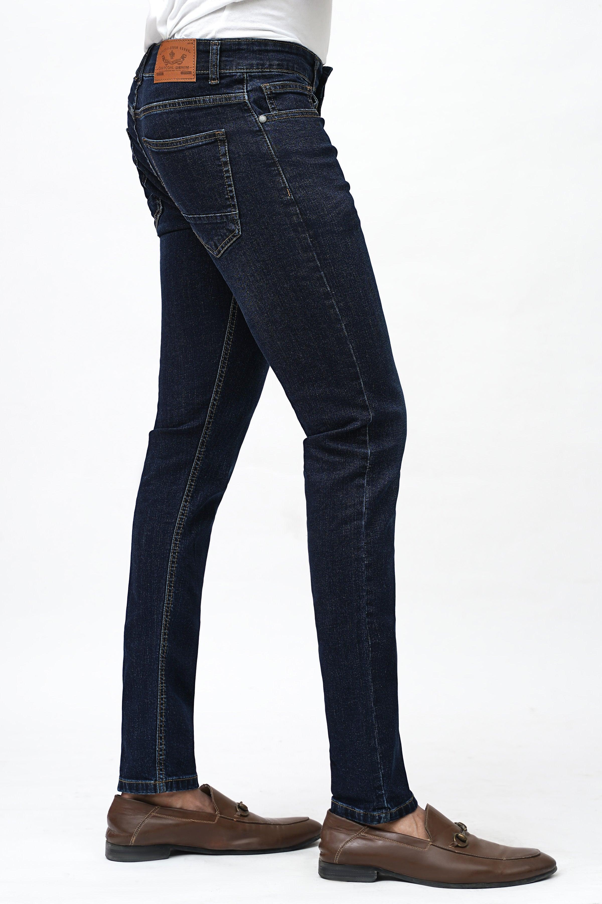 SLIM FIT DARK BLUE DENIM JEAN at Charcoal Clothing