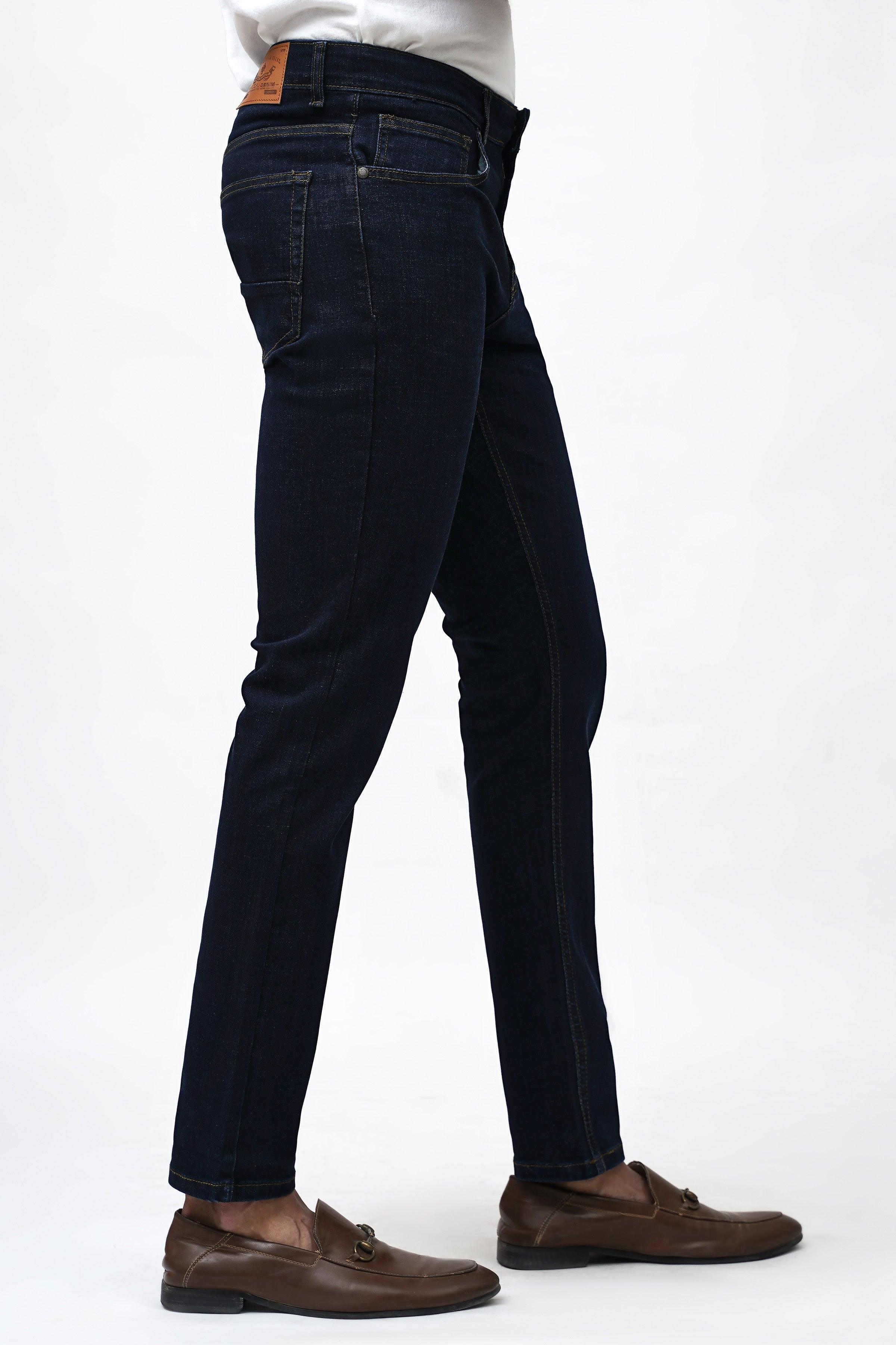 SLIM FIT DARK BLUE JEANS at Charcoal Clothing