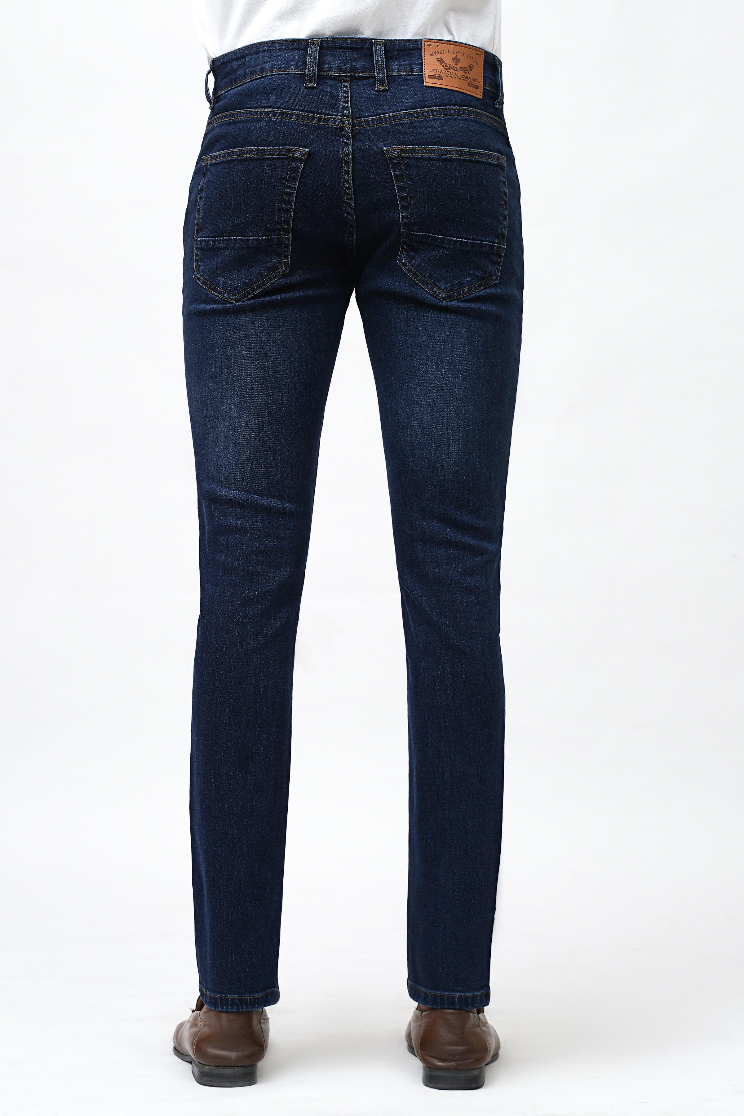 SLIM FIT DARK BLUE JEANS at Charcoal Clothing