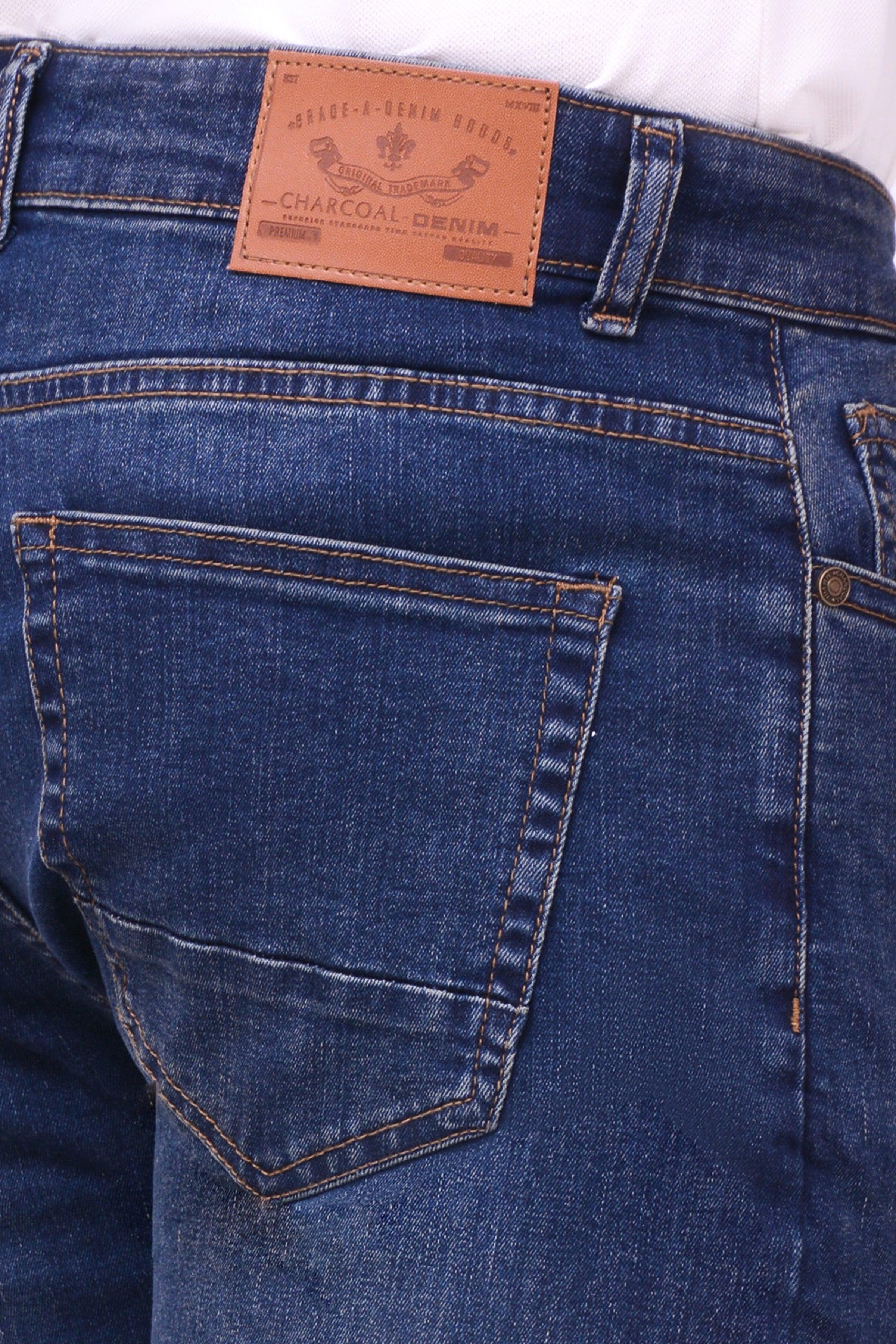 SLIM FIT JEAN DARK BLUE at Charcoal Clothing