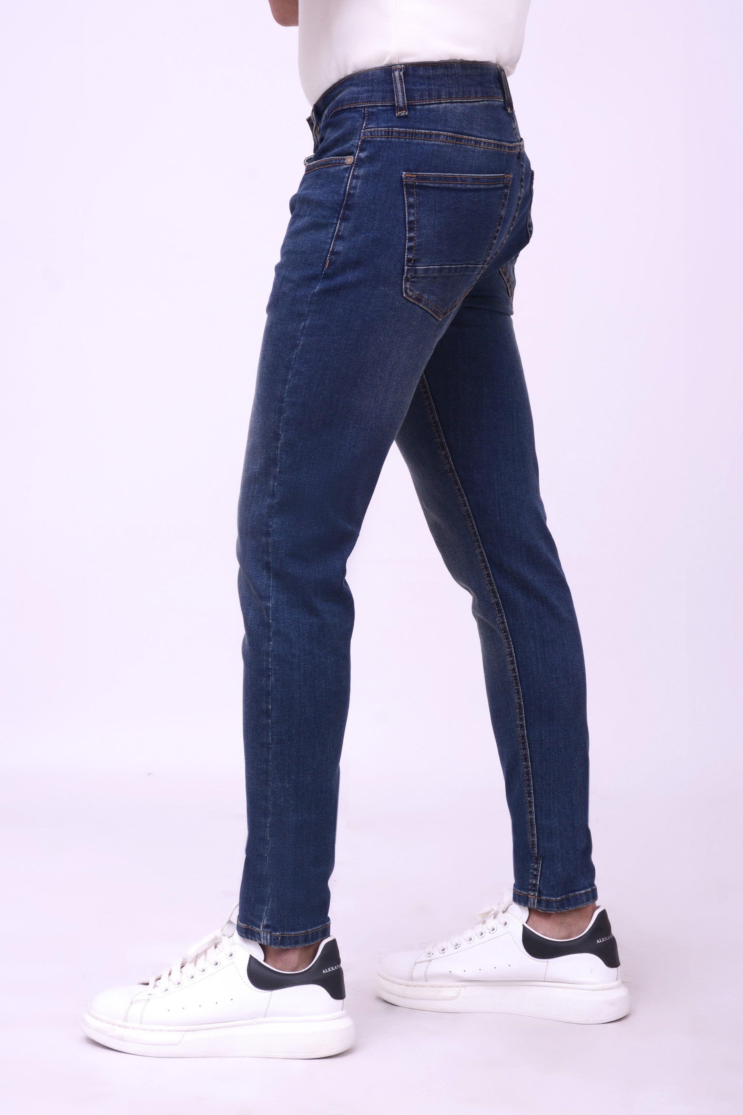 SLIM FIT JEAN DARK BLUE at Charcoal Clothing