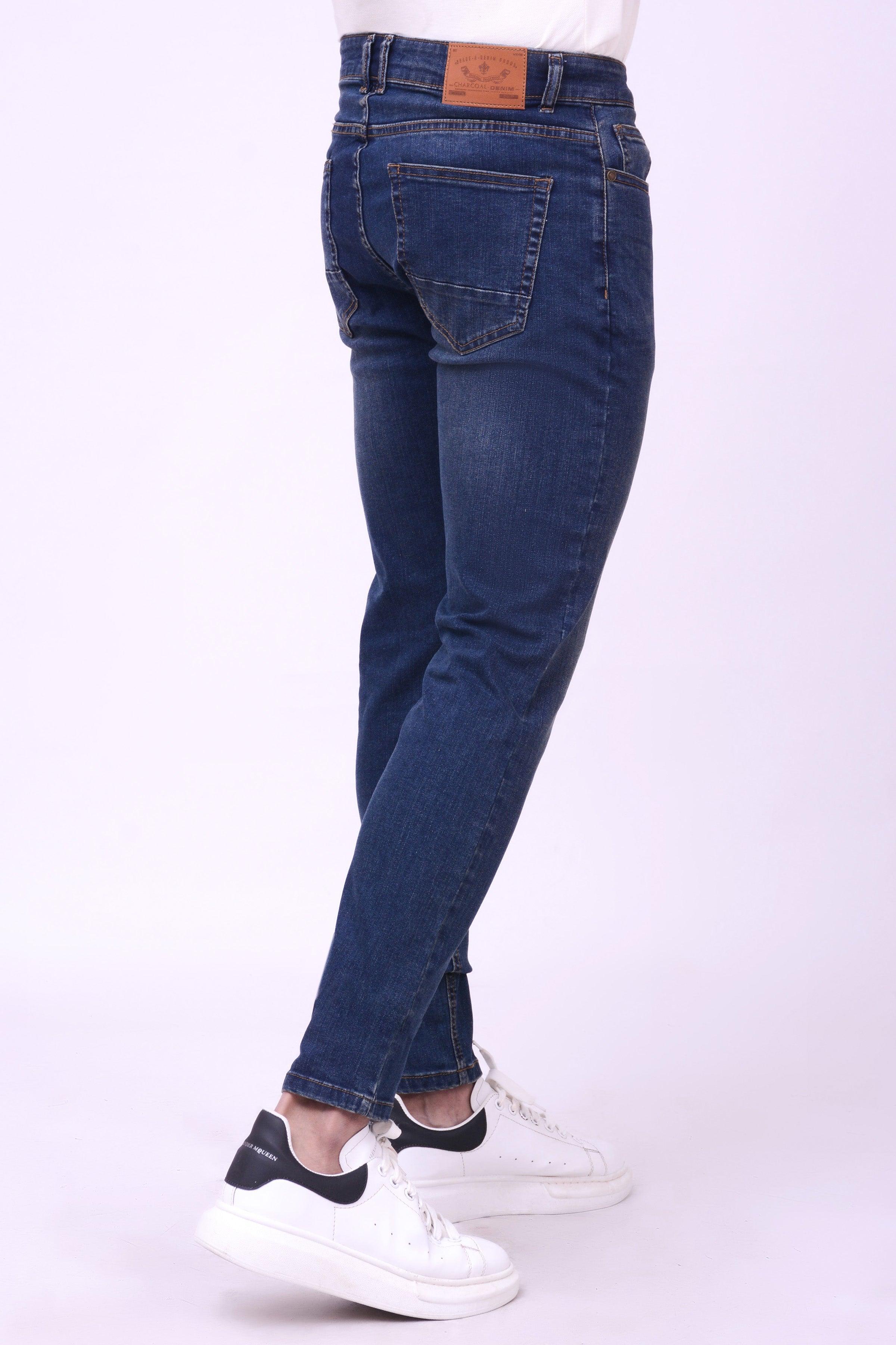 SLIM FIT JEAN DARK BLUE at Charcoal Clothing