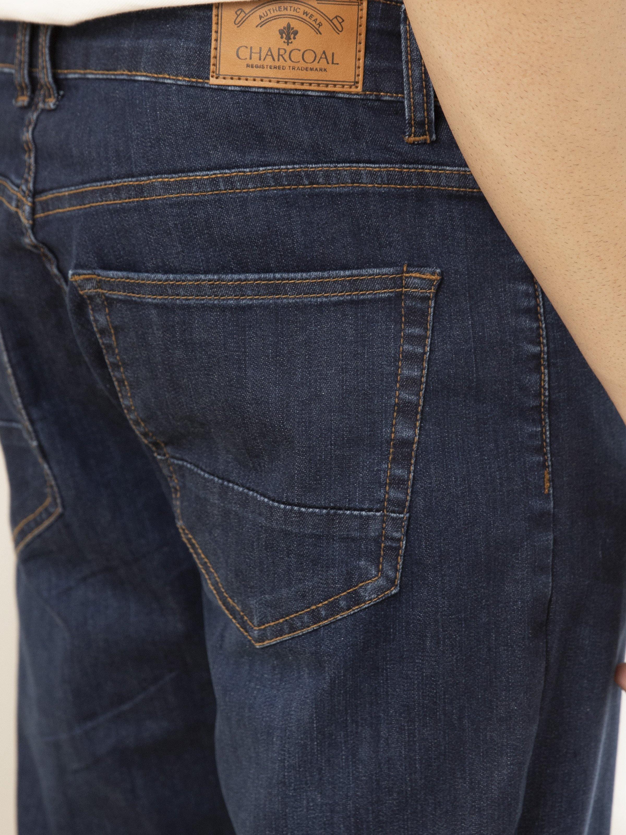 SLIM FIT JEANS DARK BLUE at Charcoal Clothing