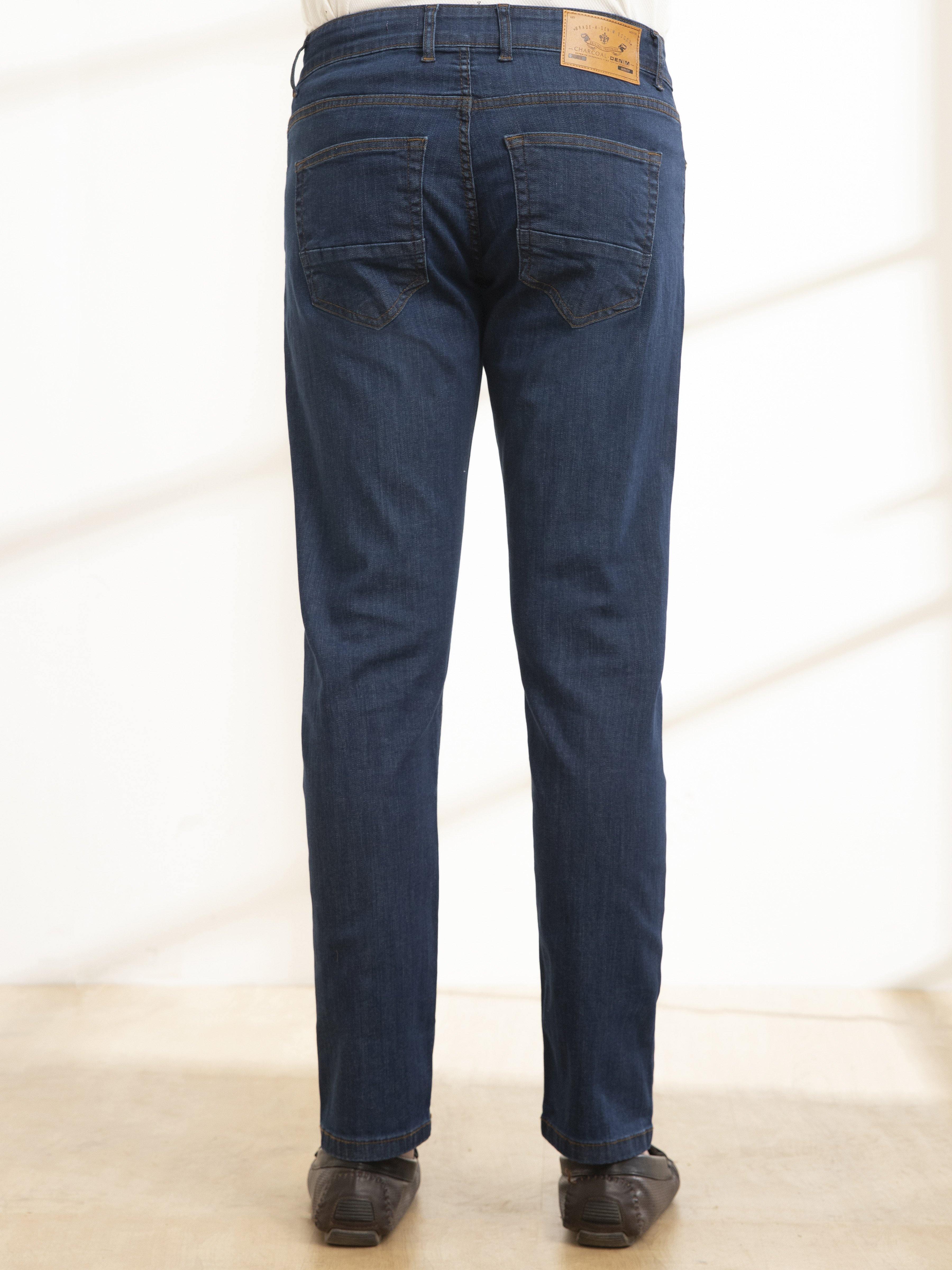 SLIM FIT JEANS DARK NAVY at Charcoal Clothing