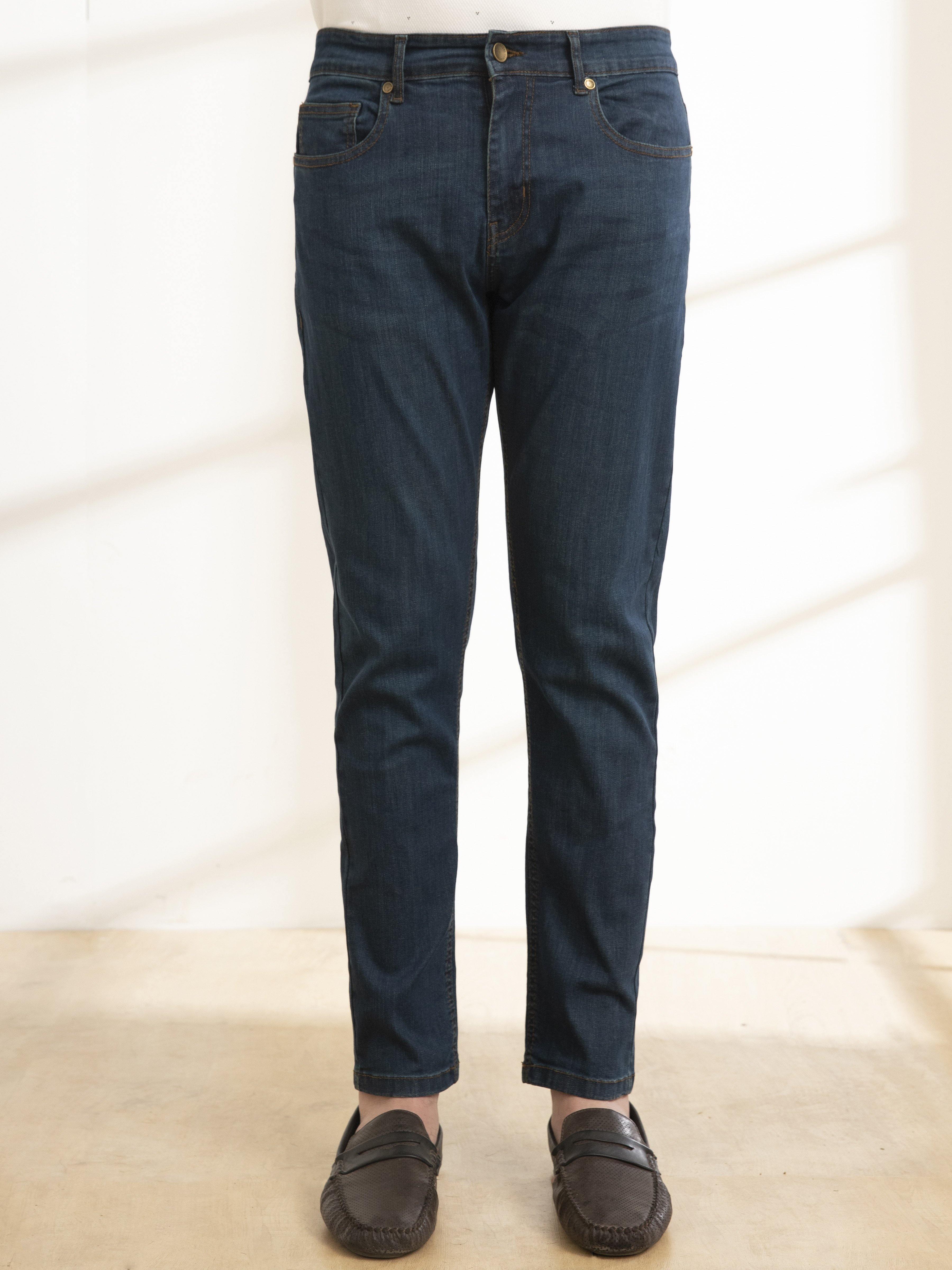 SLIM FIT JEANS OLIVE TINT at Charcoal Clothing