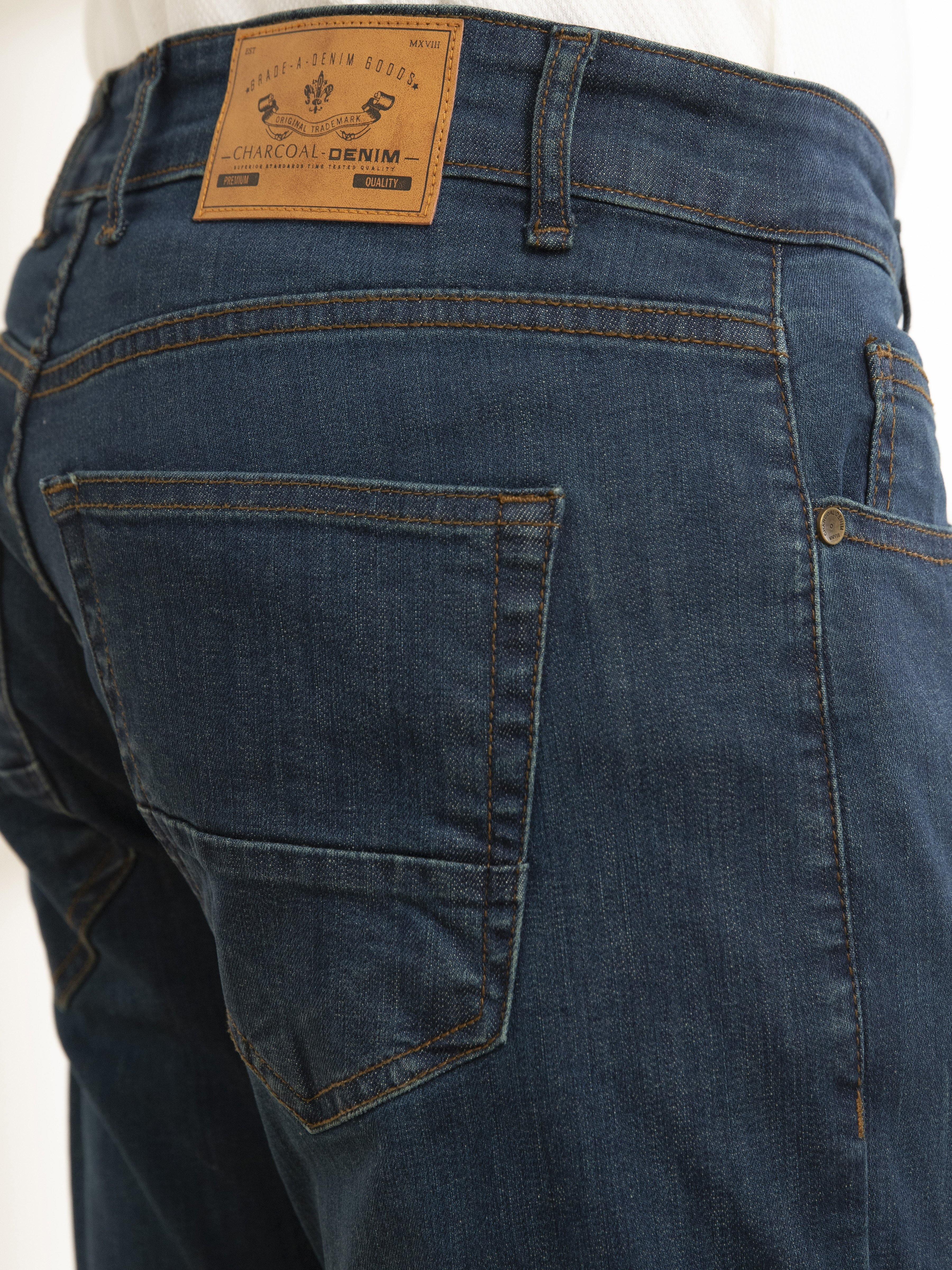 SLIM FIT JEANS OLIVE TINT at Charcoal Clothing