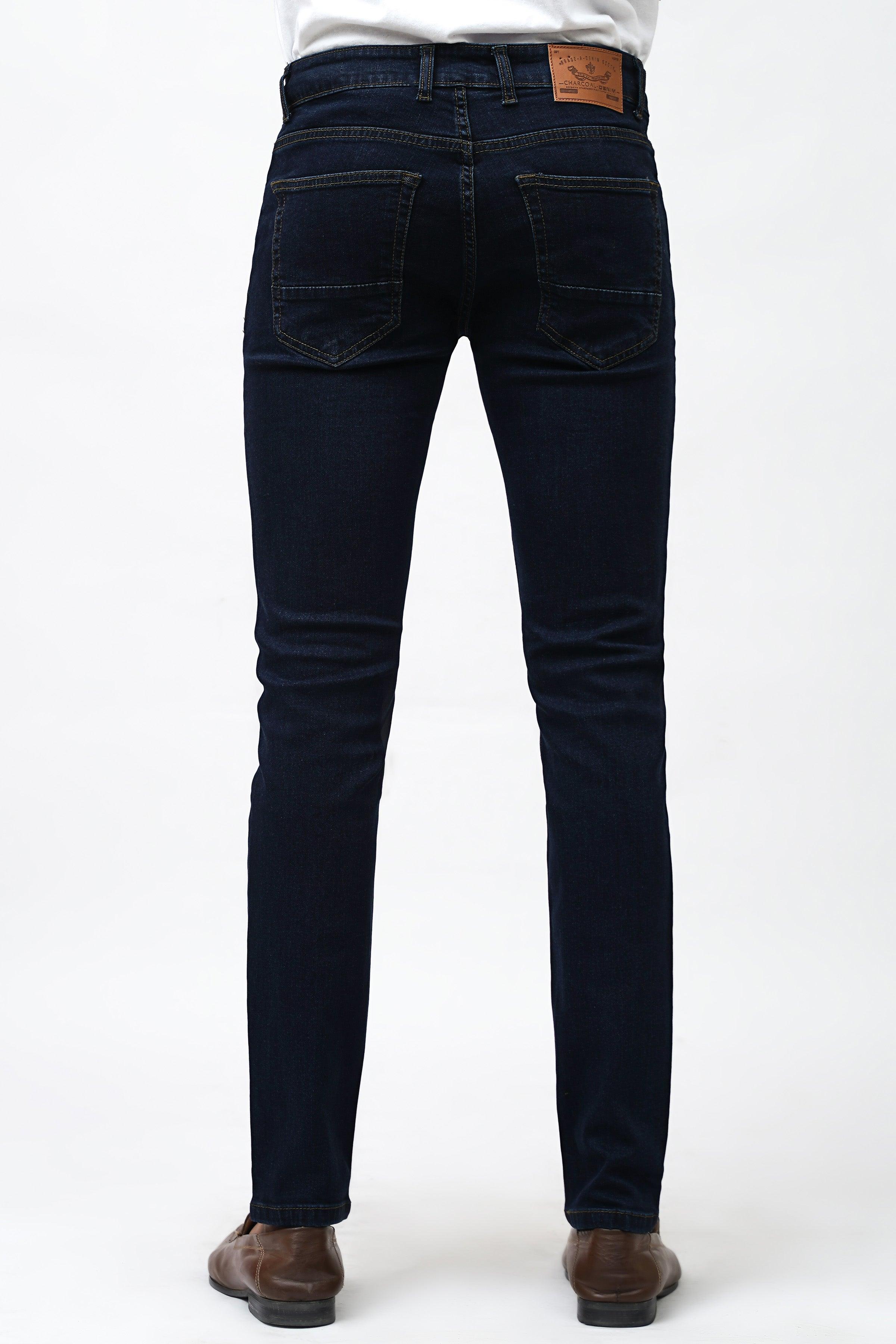 SLIM FIT NAVY BLUE DENIM JEAN at Charcoal Clothing