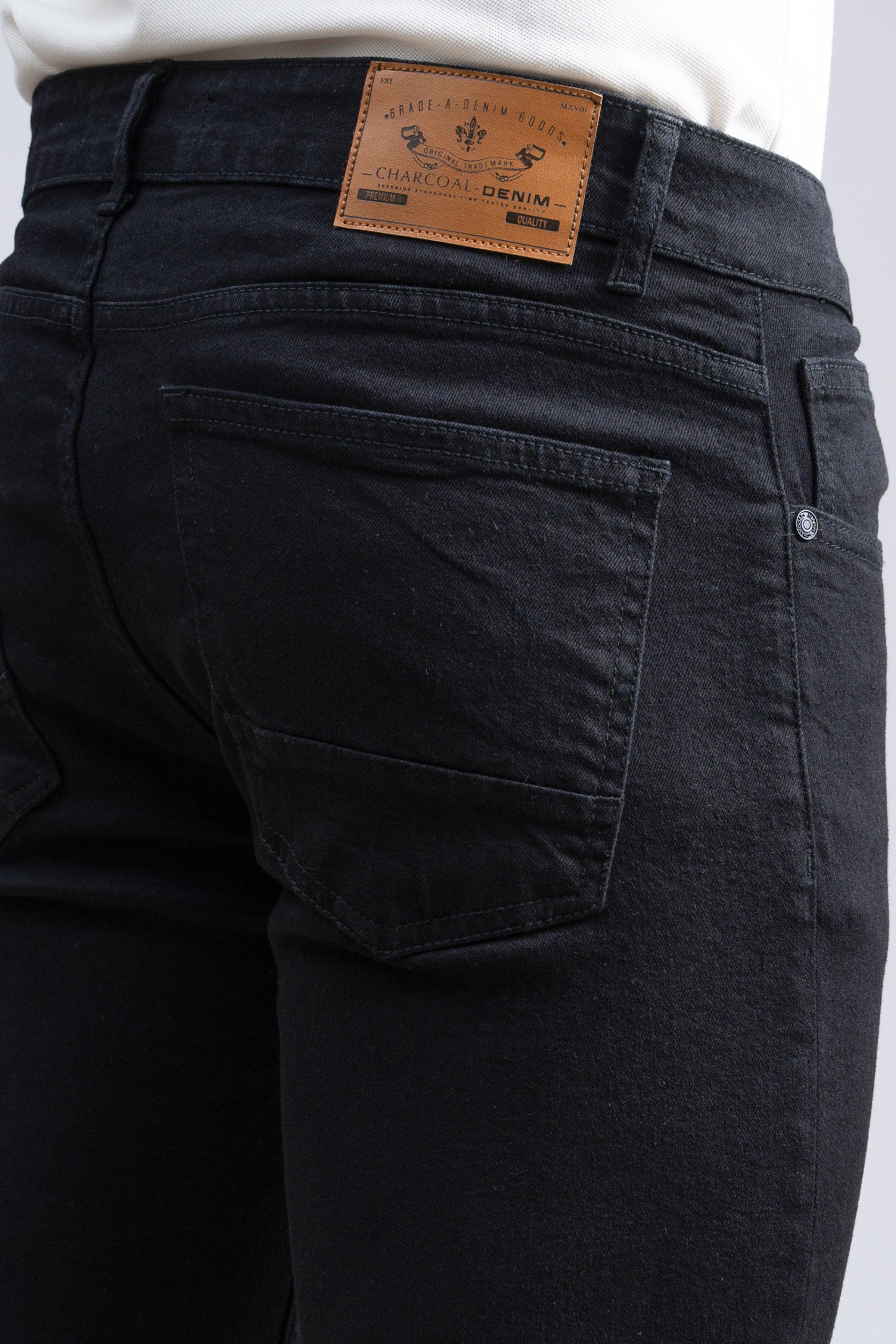 SLIM LEG JEANS BLACK at Charcoal Clothing