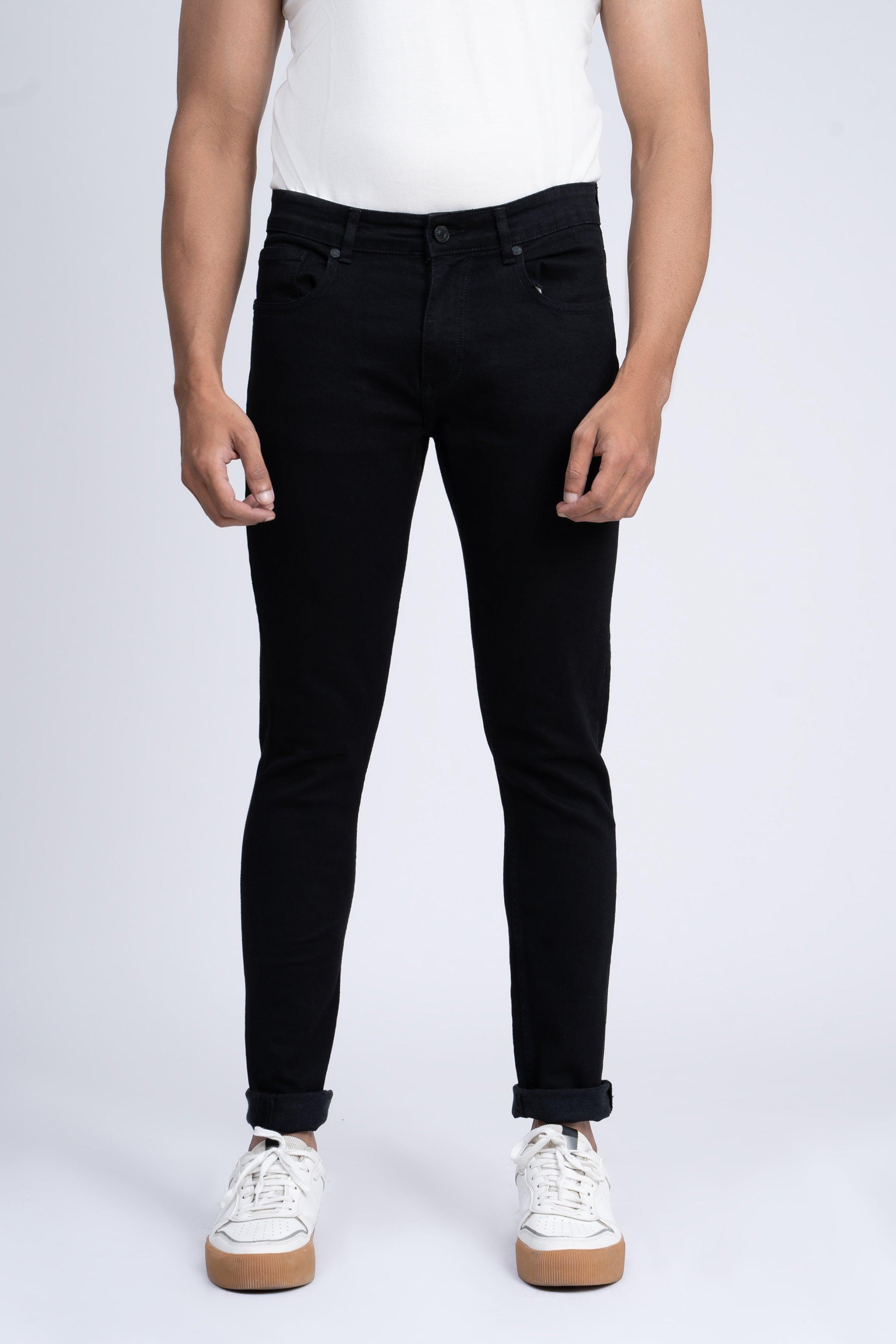 SLIM LEG JEANS BLACK at Charcoal Clothing
