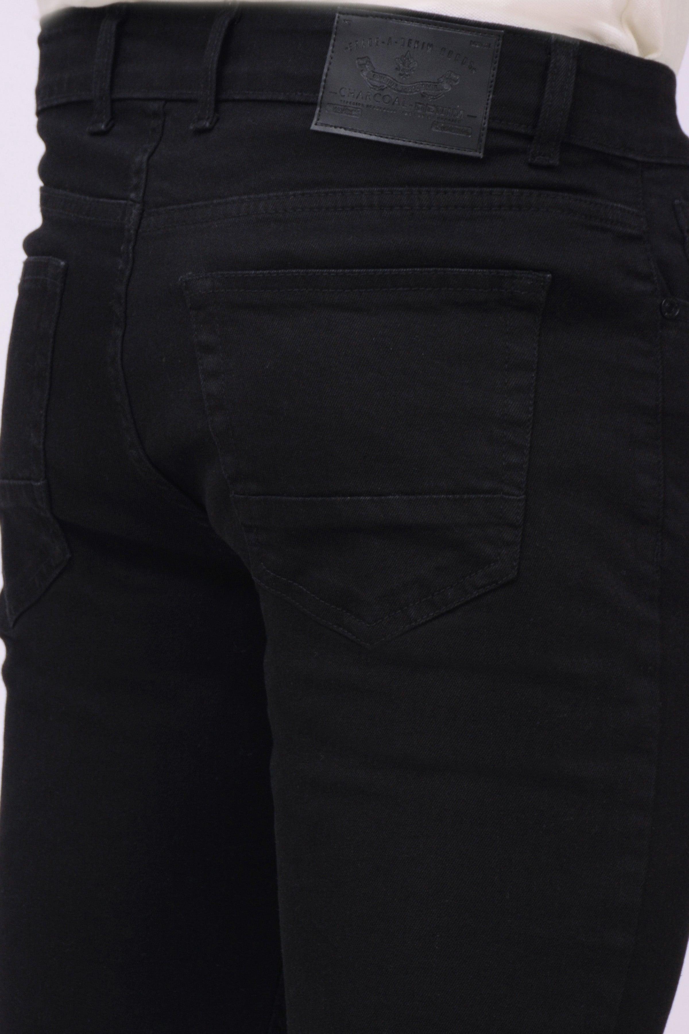 SLIM LEG JEANS BLACK at Charcoal Clothing