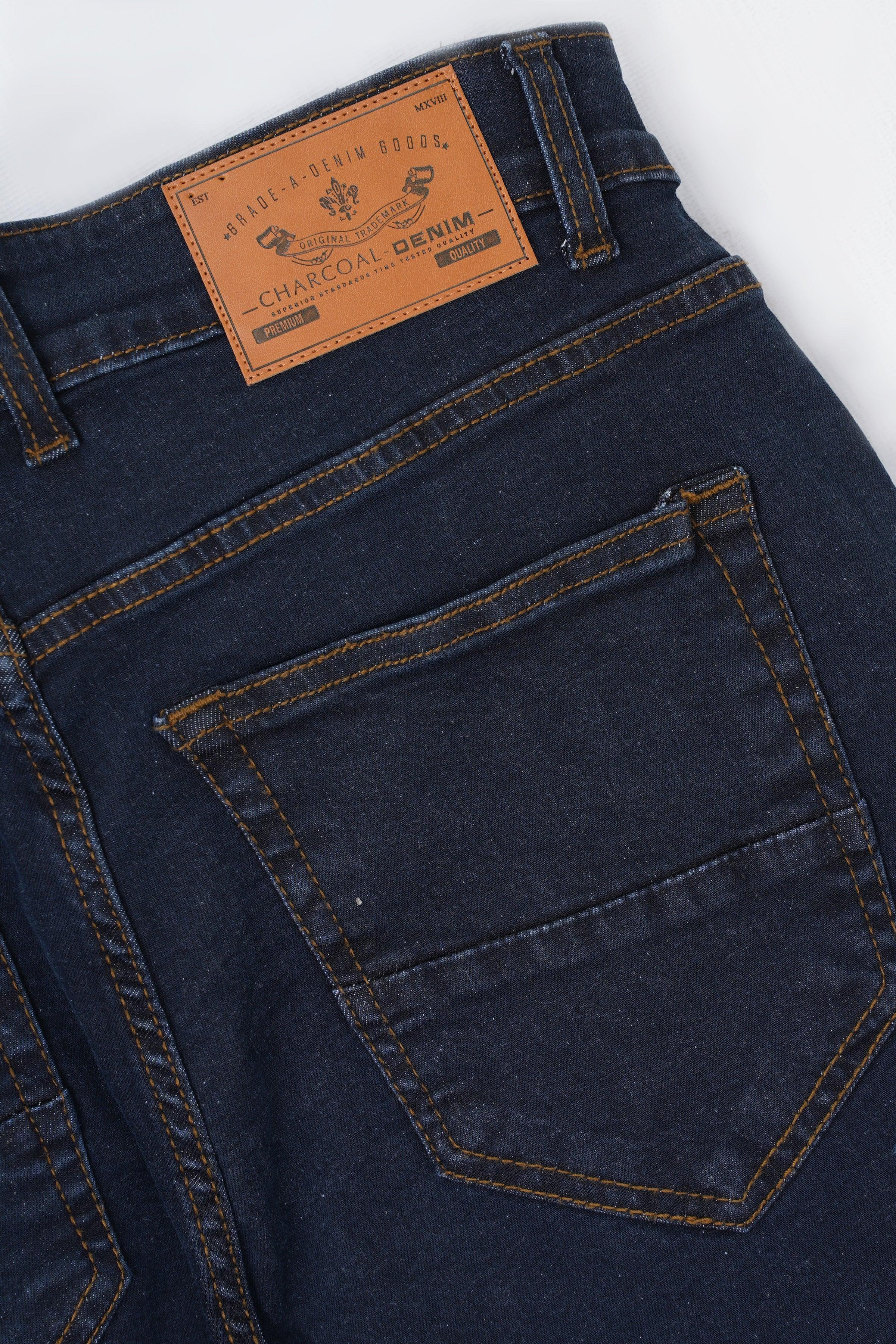 SLIM LEG JEANS DARK BLUE at Charcoal Clothing