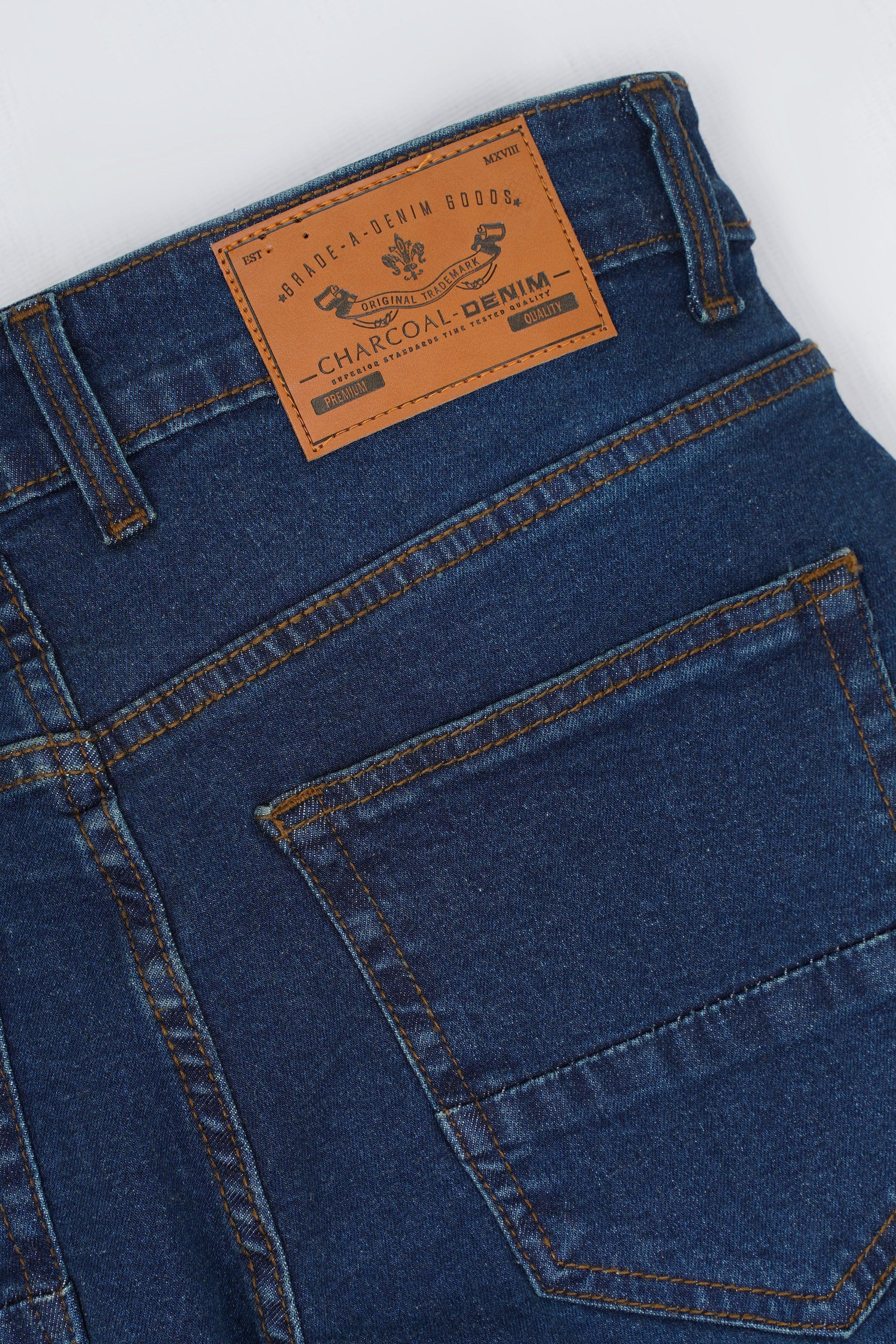 SLIM LEG JEANS DARK BLUE at Charcoal Clothing