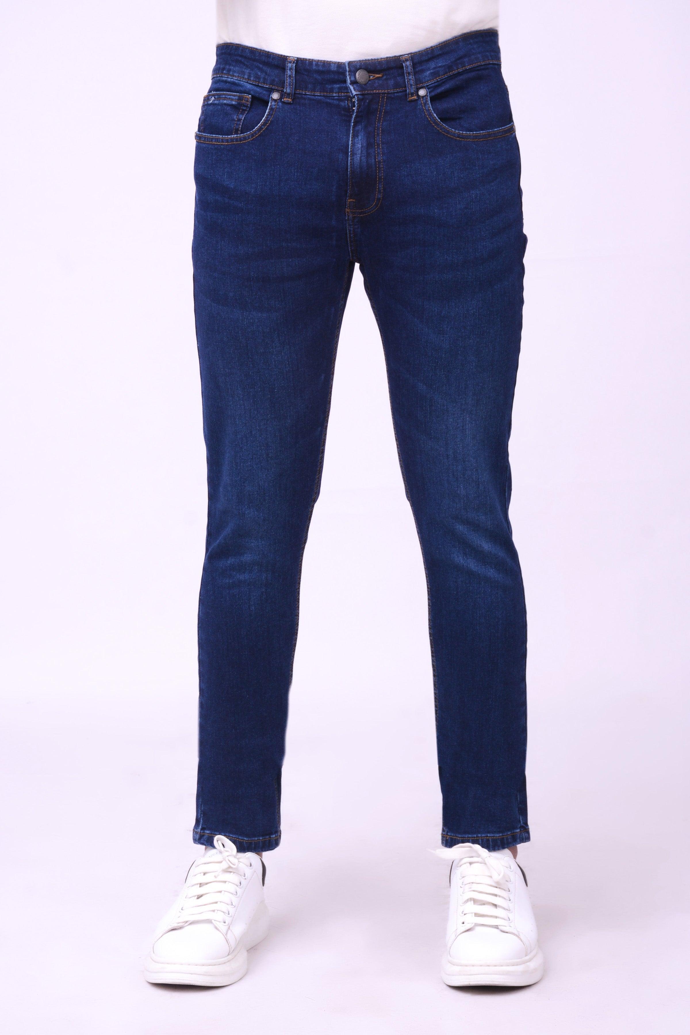 SLIM LEG JEANS DARK BLUE at Charcoal Clothing