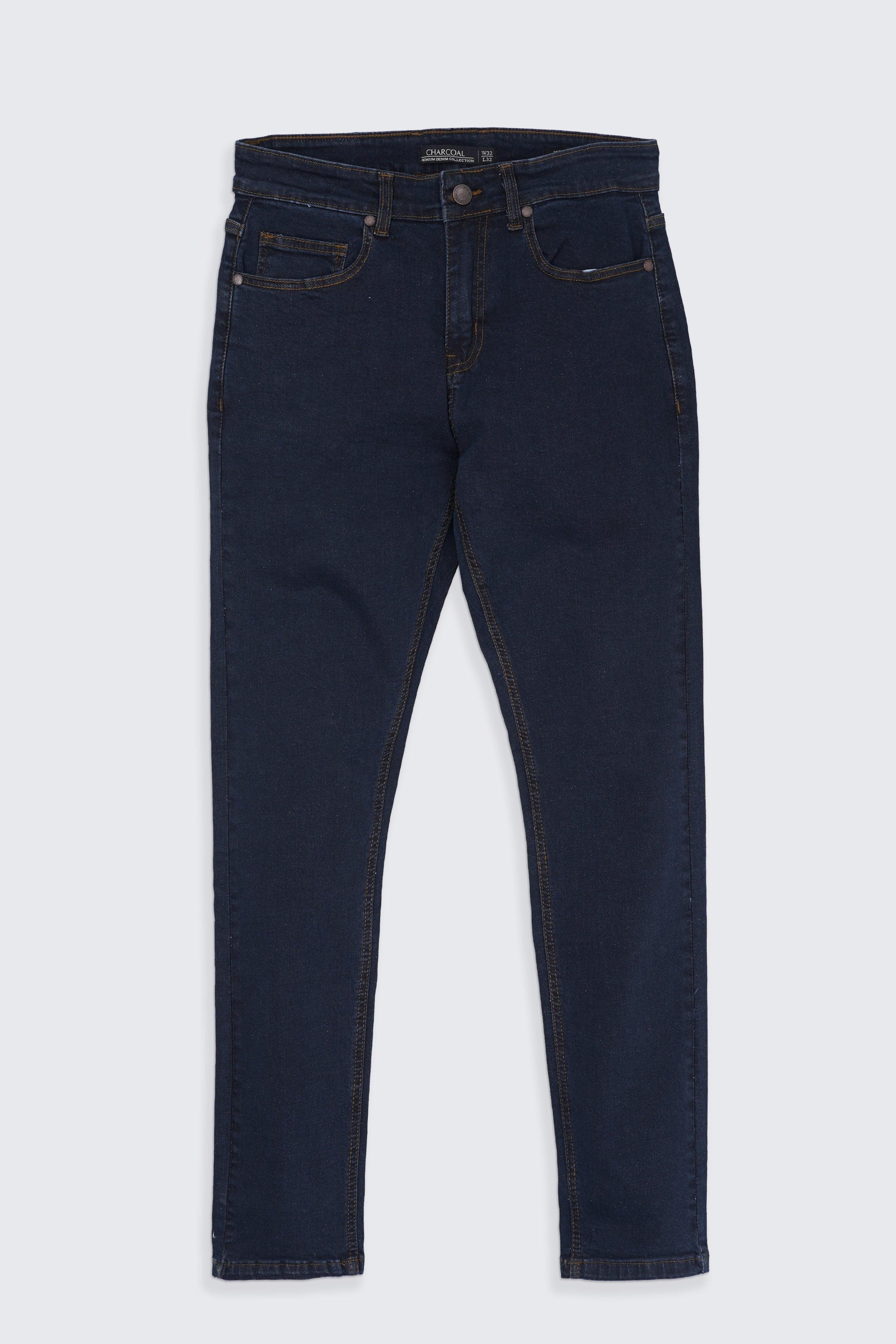 SLIM LEG JEANS DARK BLUE at Charcoal Clothing