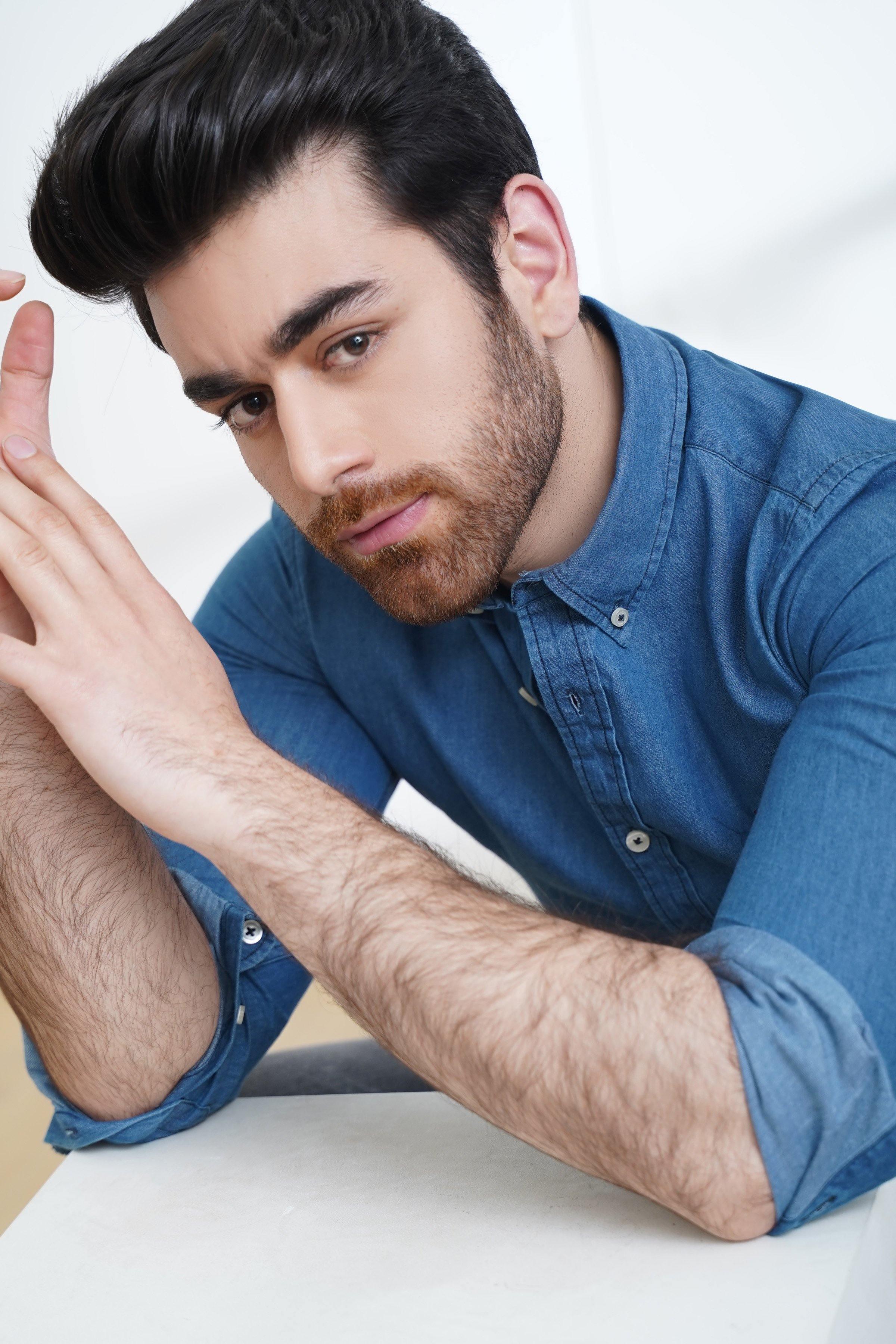 SMART INDIGO DENIM SHIRT BUTTON DOWN FULL SLEEVE DENIM BLUE at Charcoal Clothing