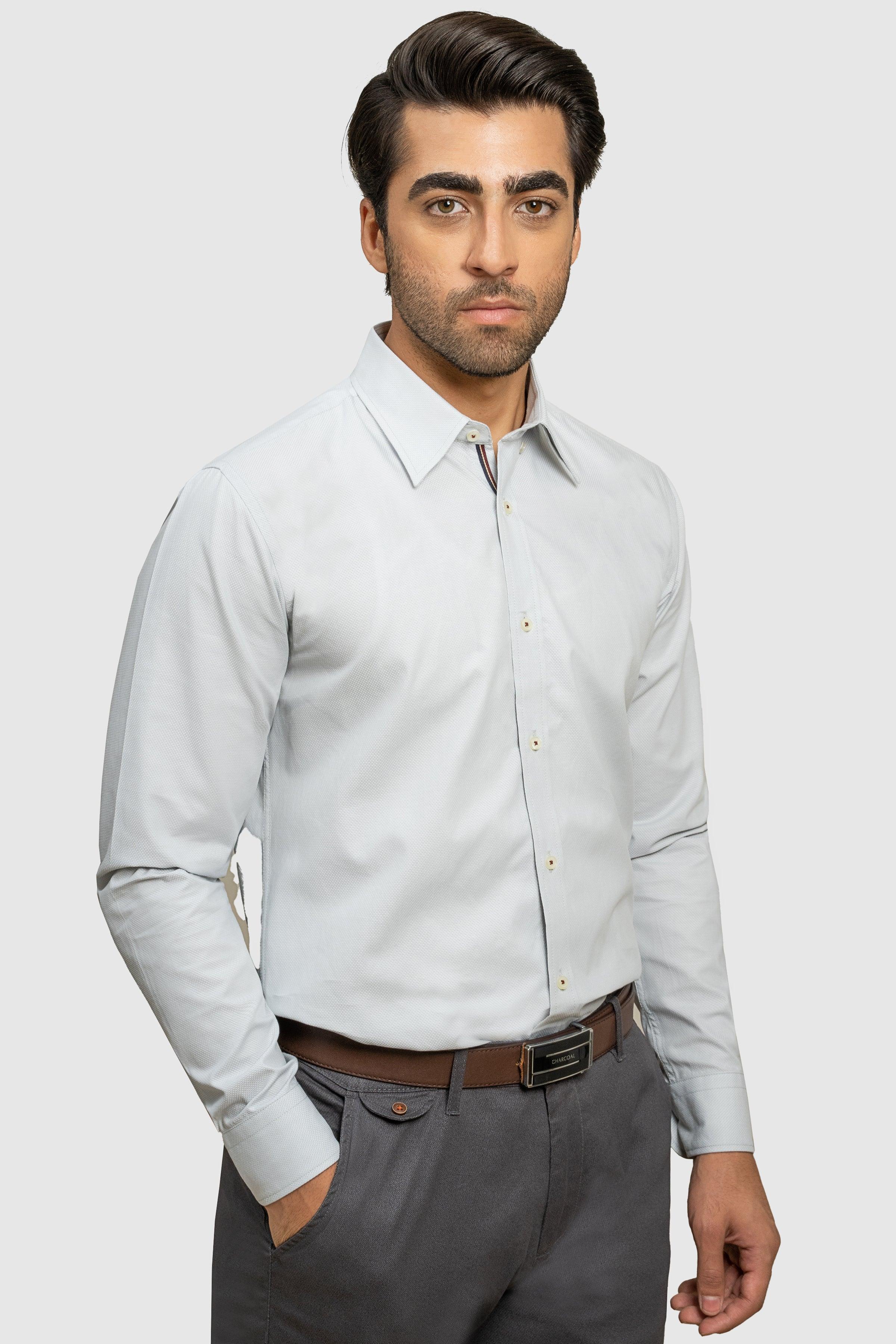 SMART SHIRT ASH GREY at Charcoal Clothing