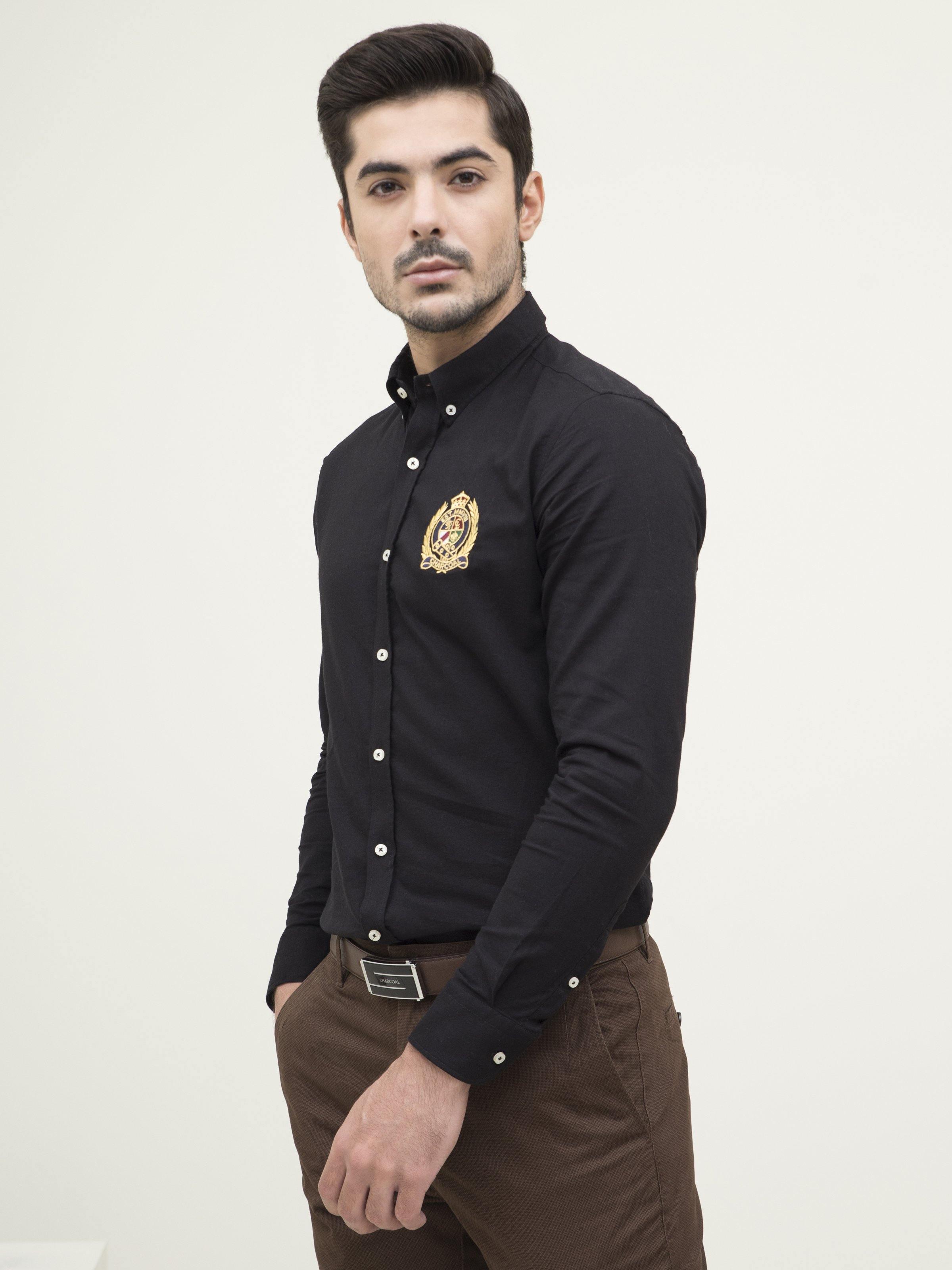 SMART SHIRT BLACK at Charcoal Clothing