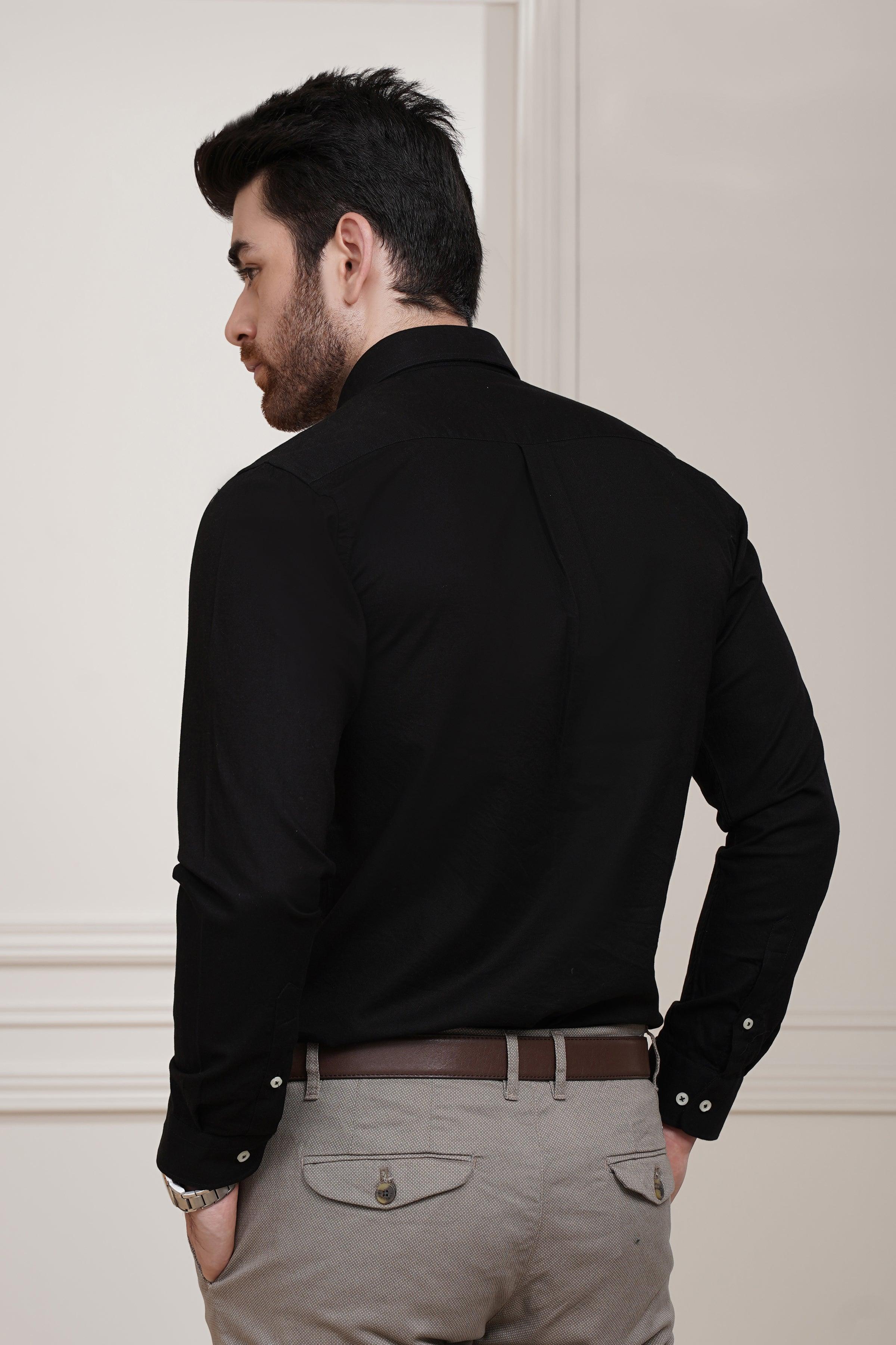 SMART SHIRT BLACK at Charcoal Clothing