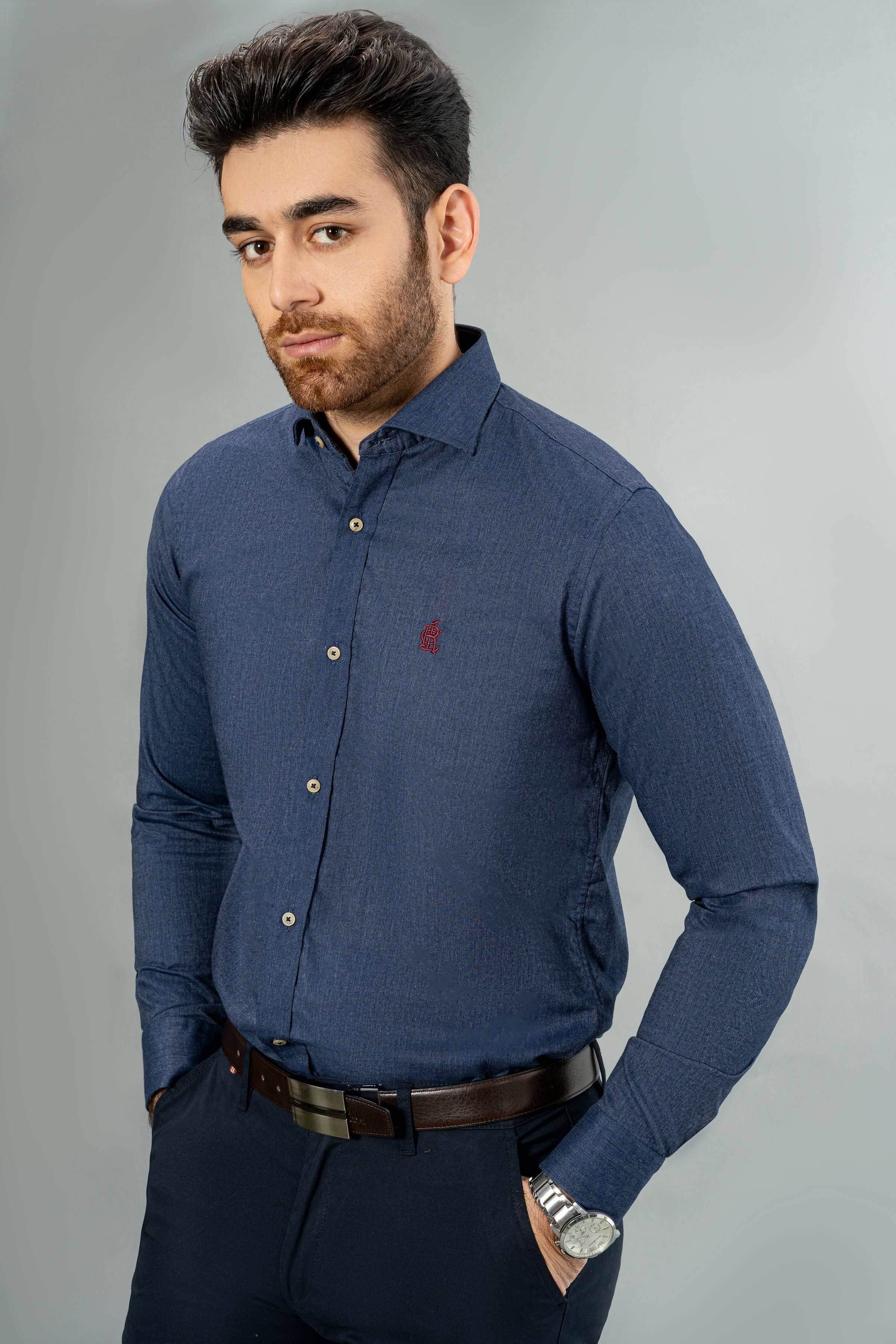 SMART SHIRT BLUE at Charcoal Clothing