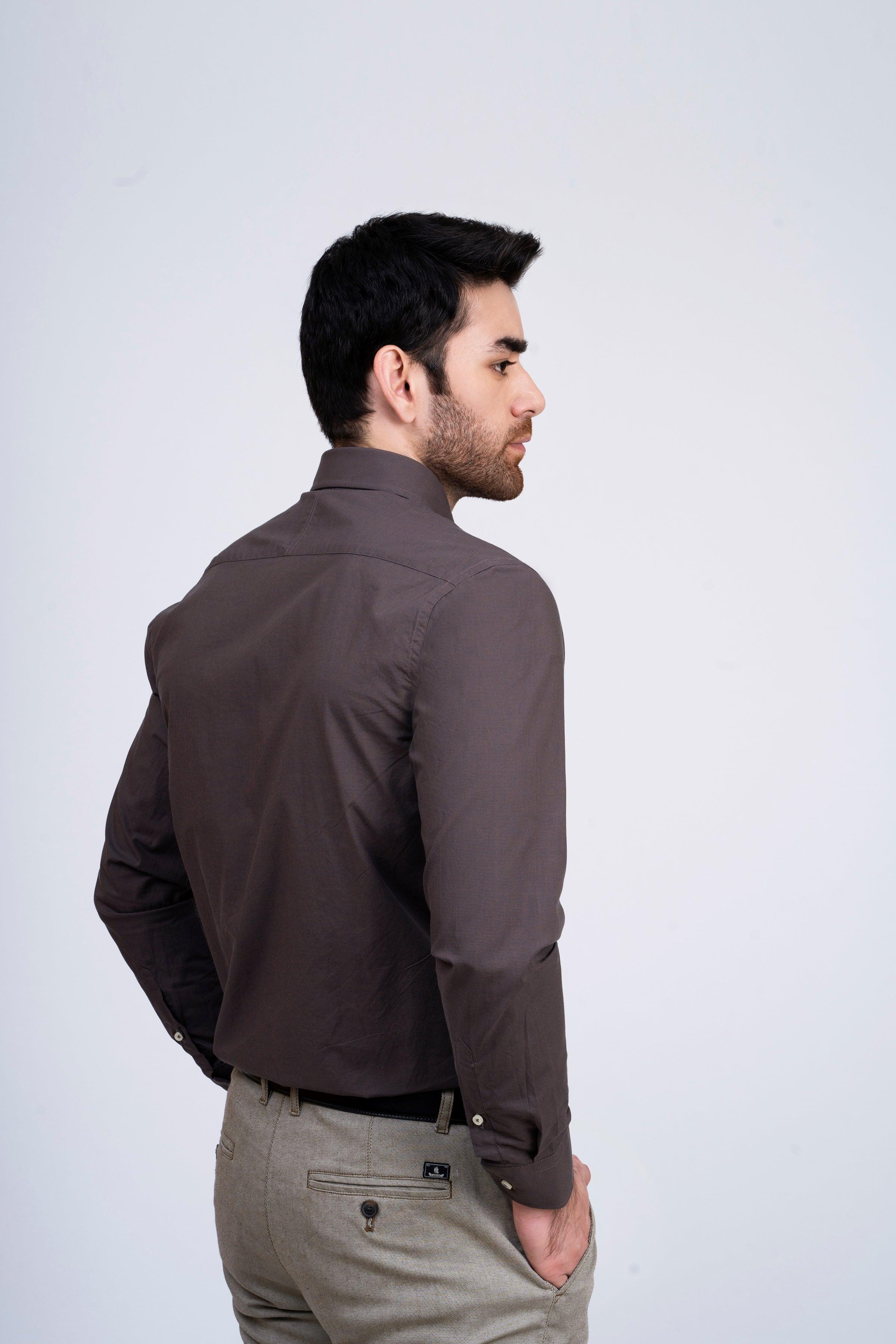SMART SHIRT BROWN at Charcoal Clothing