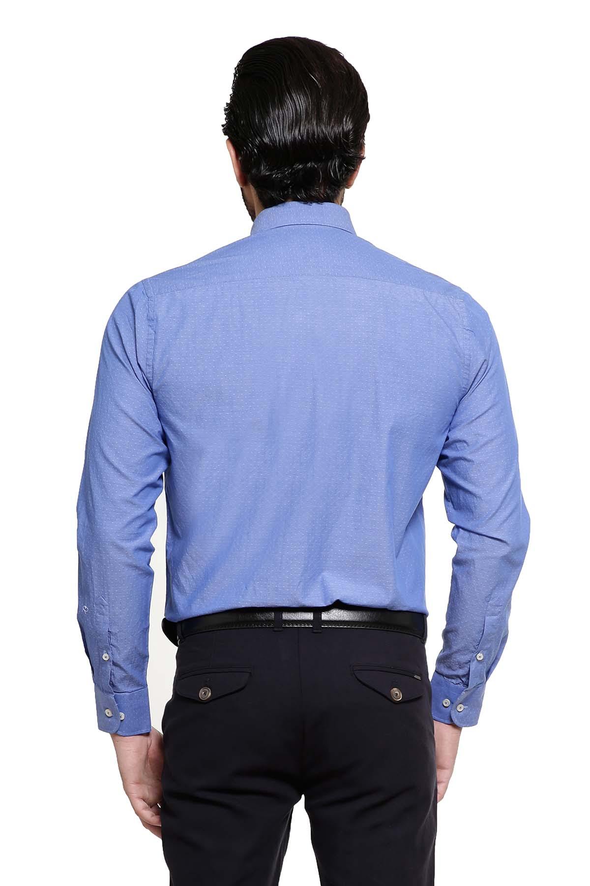 SMART SHIRT BUTTON DOWN FULL SLEEVE BLUE at Charcoal Clothing