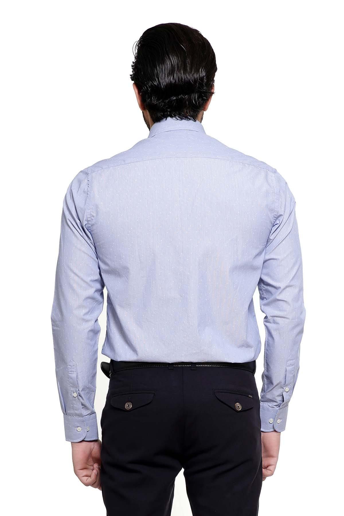 SMART SHIRT BUTTON DOWN FULL SLEEVE LIGHT SKY at Charcoal Clothing