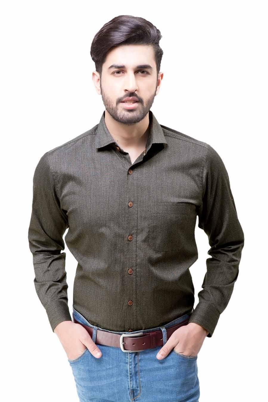 SMART SHIRT Brown at Charcoal Clothing