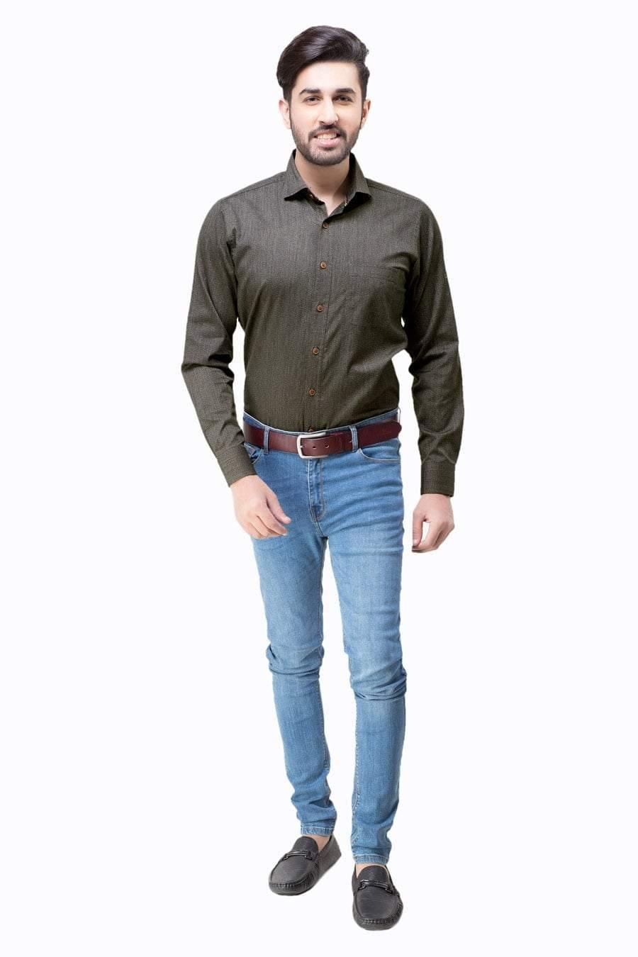 SMART SHIRT Brown at Charcoal Clothing