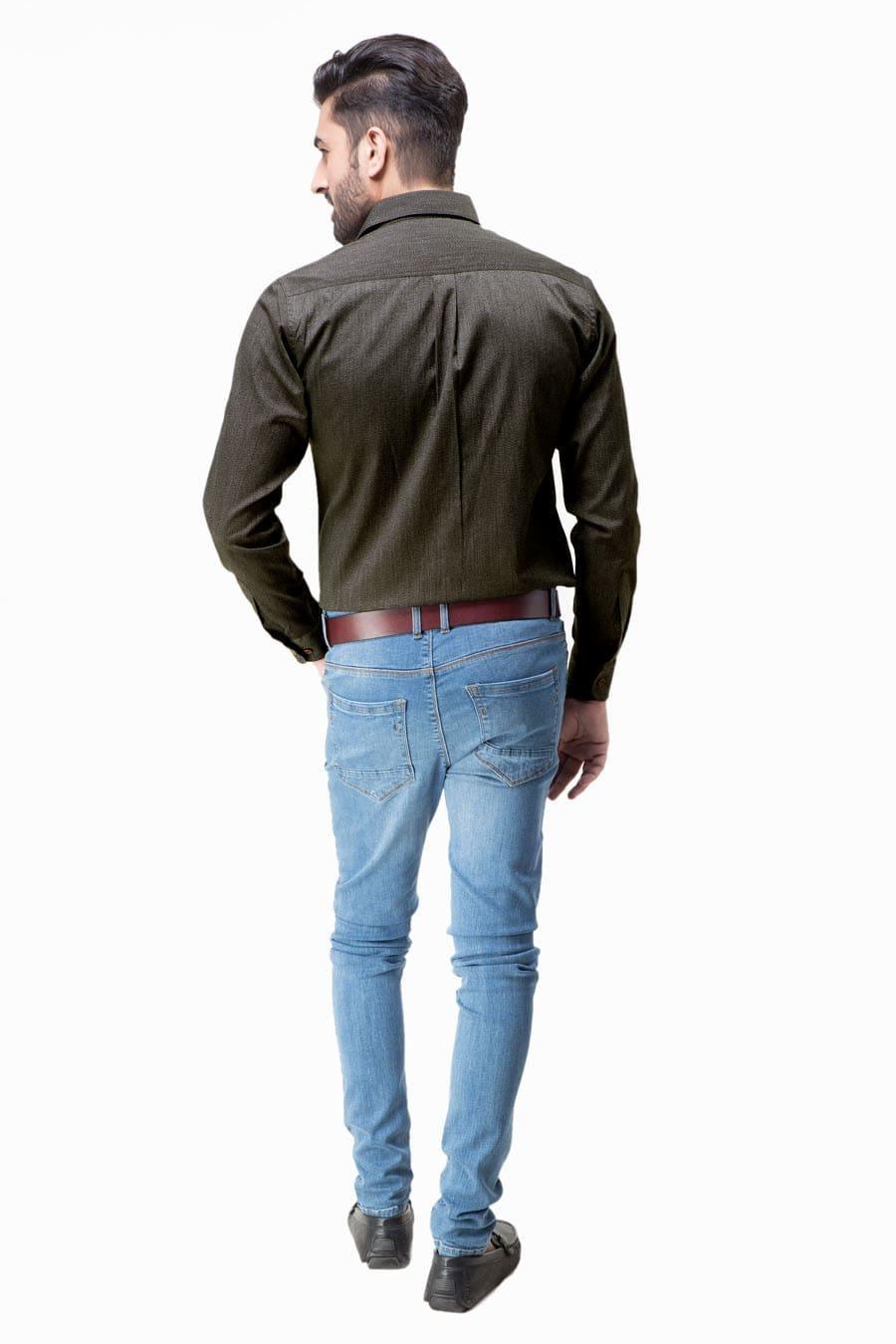 SMART SHIRT Brown at Charcoal Clothing