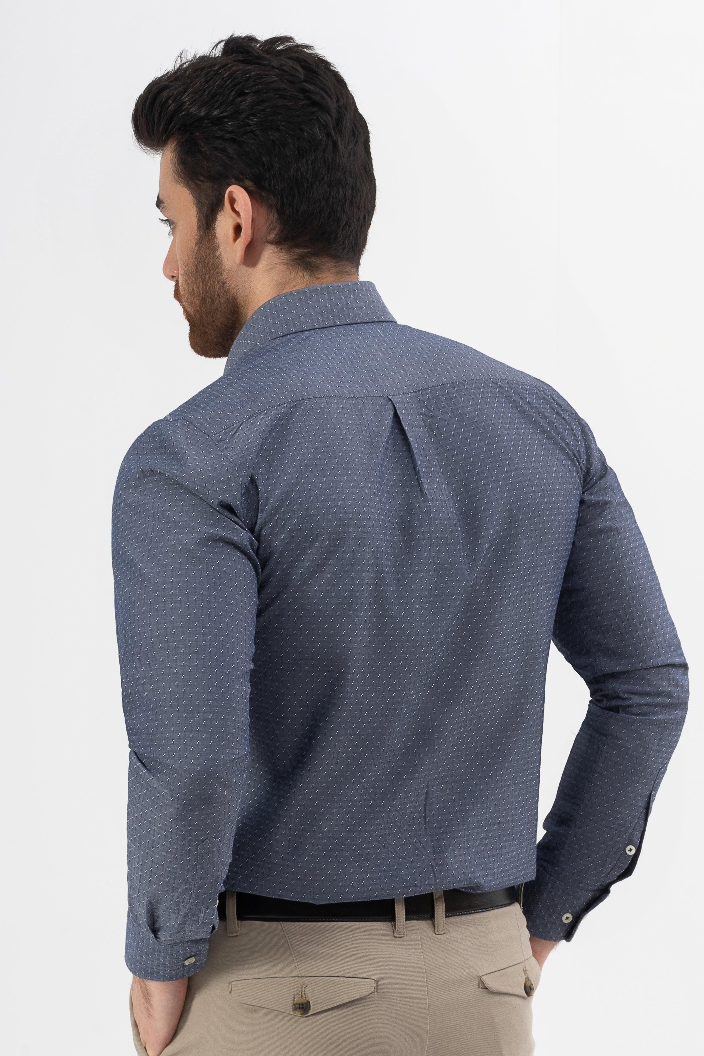 SMART SHIRT CHAMBRAY BLUE at Charcoal Clothing