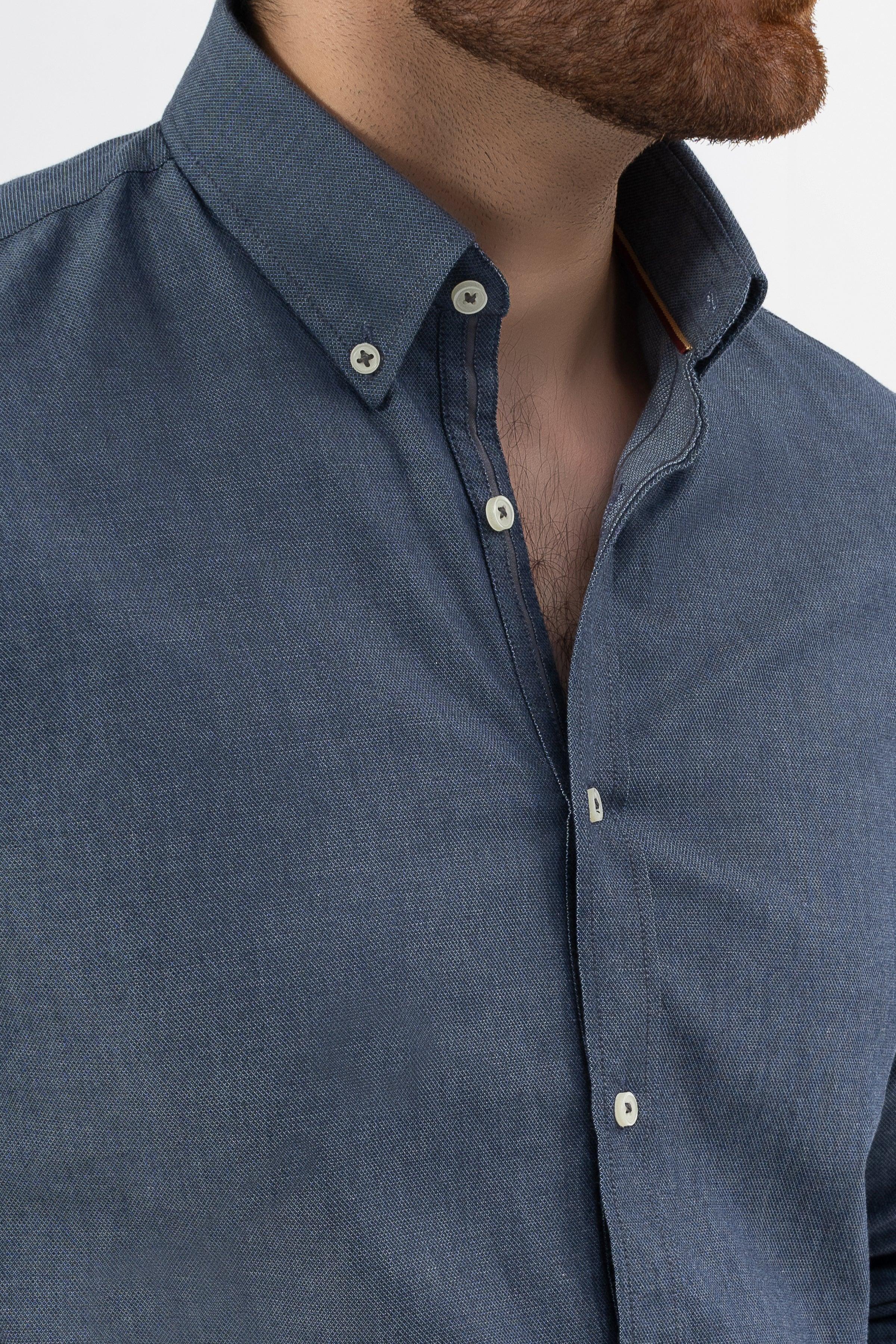 SMART SHIRT CHAMBRAY BLUE at Charcoal Clothing