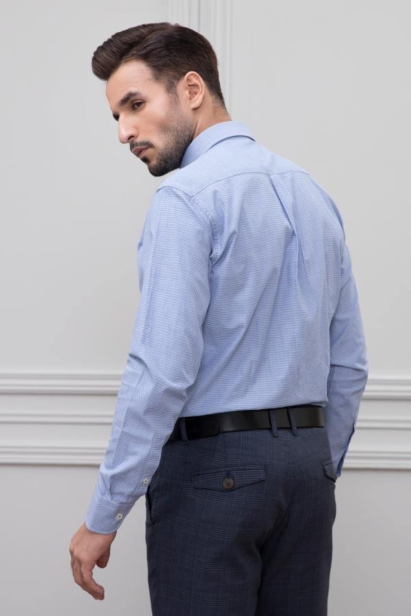 SMART SHIRT FULL SLEEVE BLUE at Charcoal Clothing