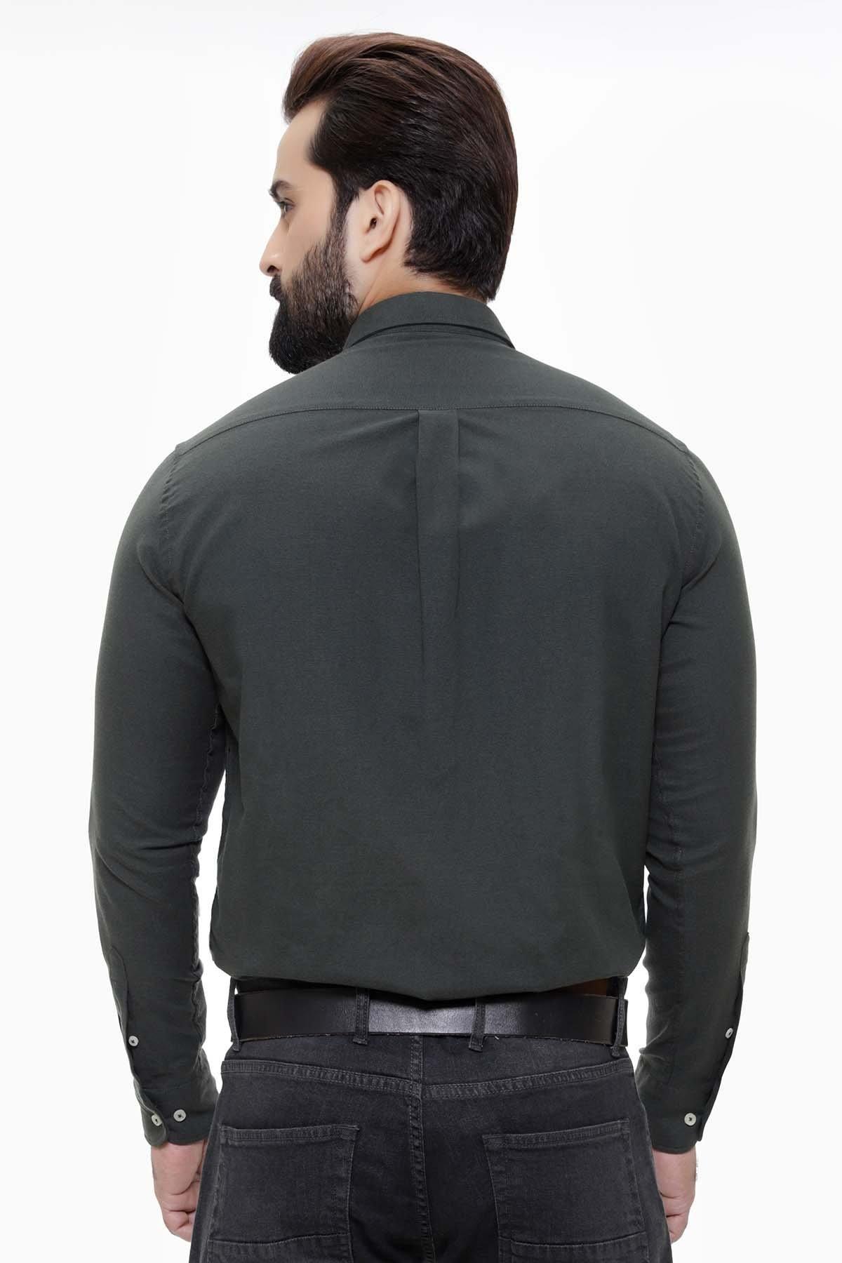 SMART SHIRT FULL SLEEVE BUTTON DOWN GREEN at Charcoal Clothing