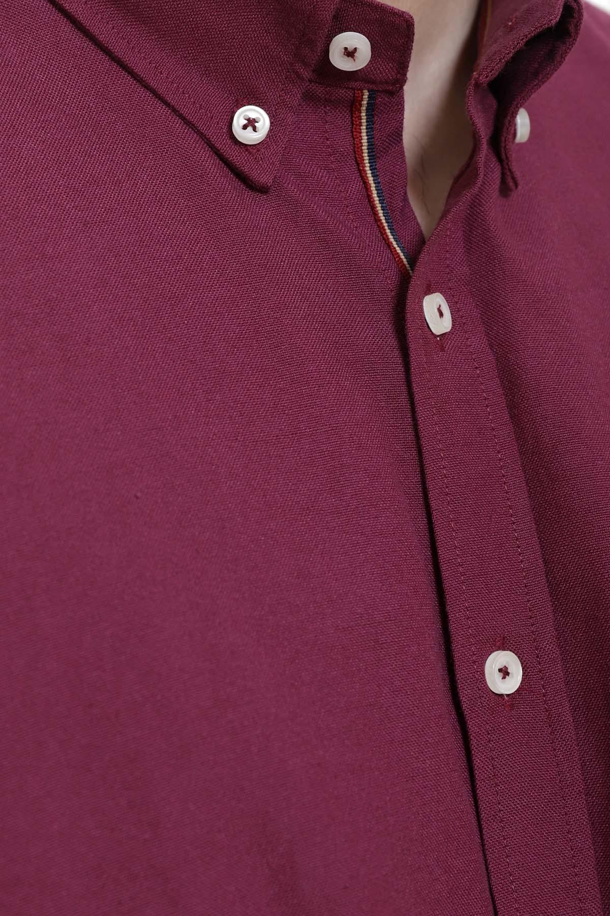 SMART SHIRT FULL SLEEVE BUTTON DOWN MAROON at Charcoal Clothing