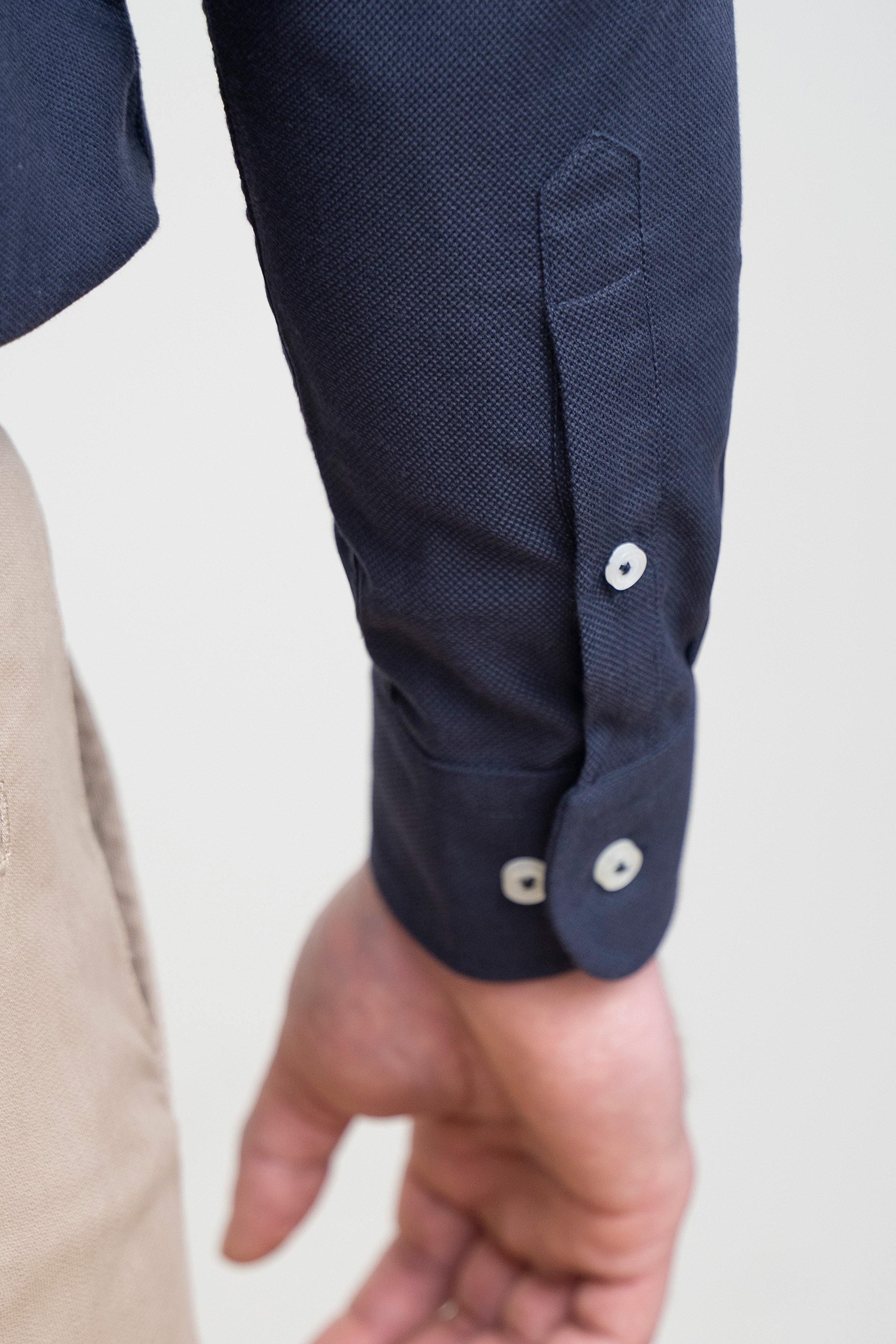 SMART SHIRT FULL SLEEVE BUTTON DOWN NAVY at Charcoal Clothing