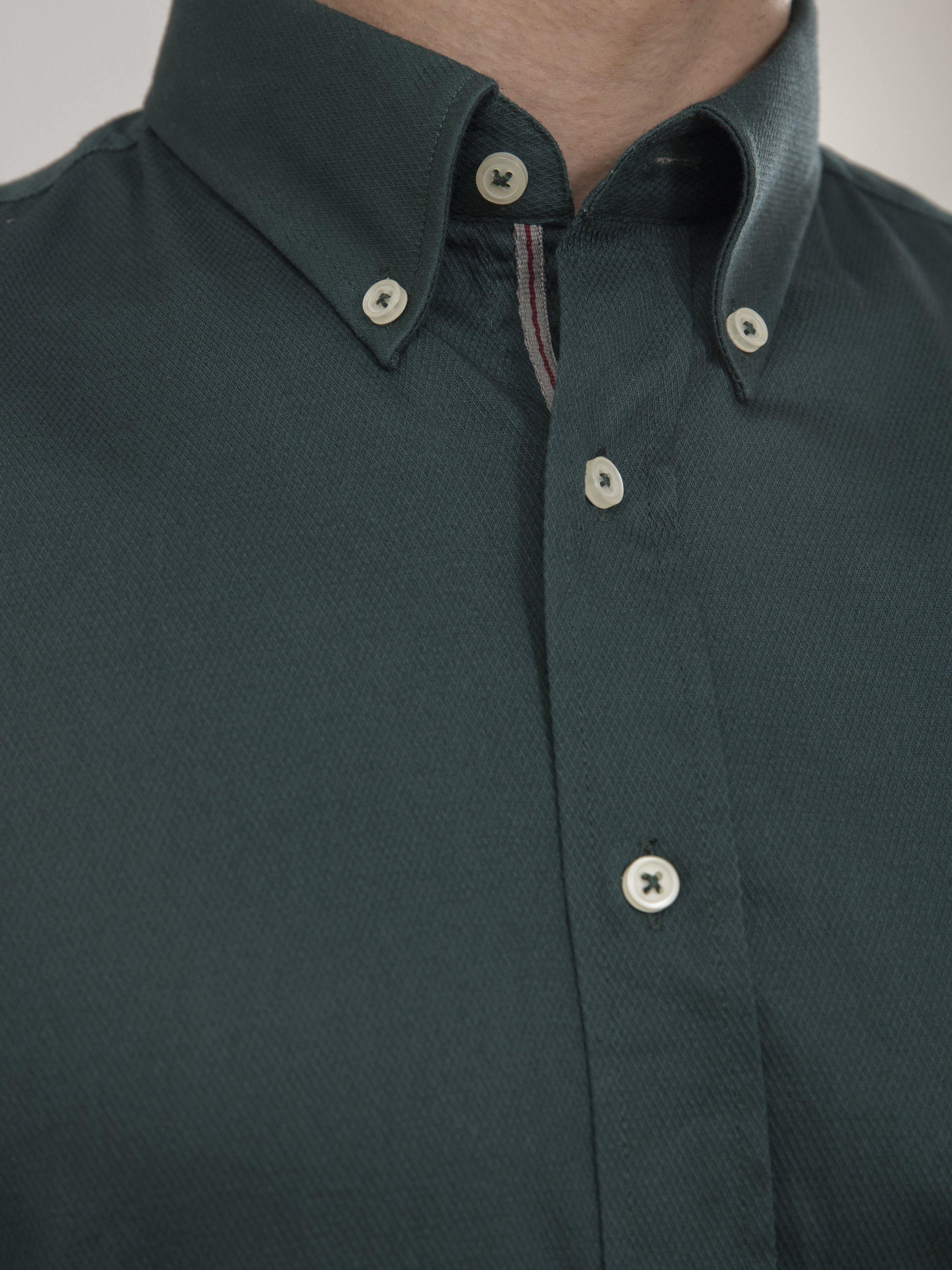 SMART SHIRT FULL SLEEVE GREEN at Charcoal Clothing