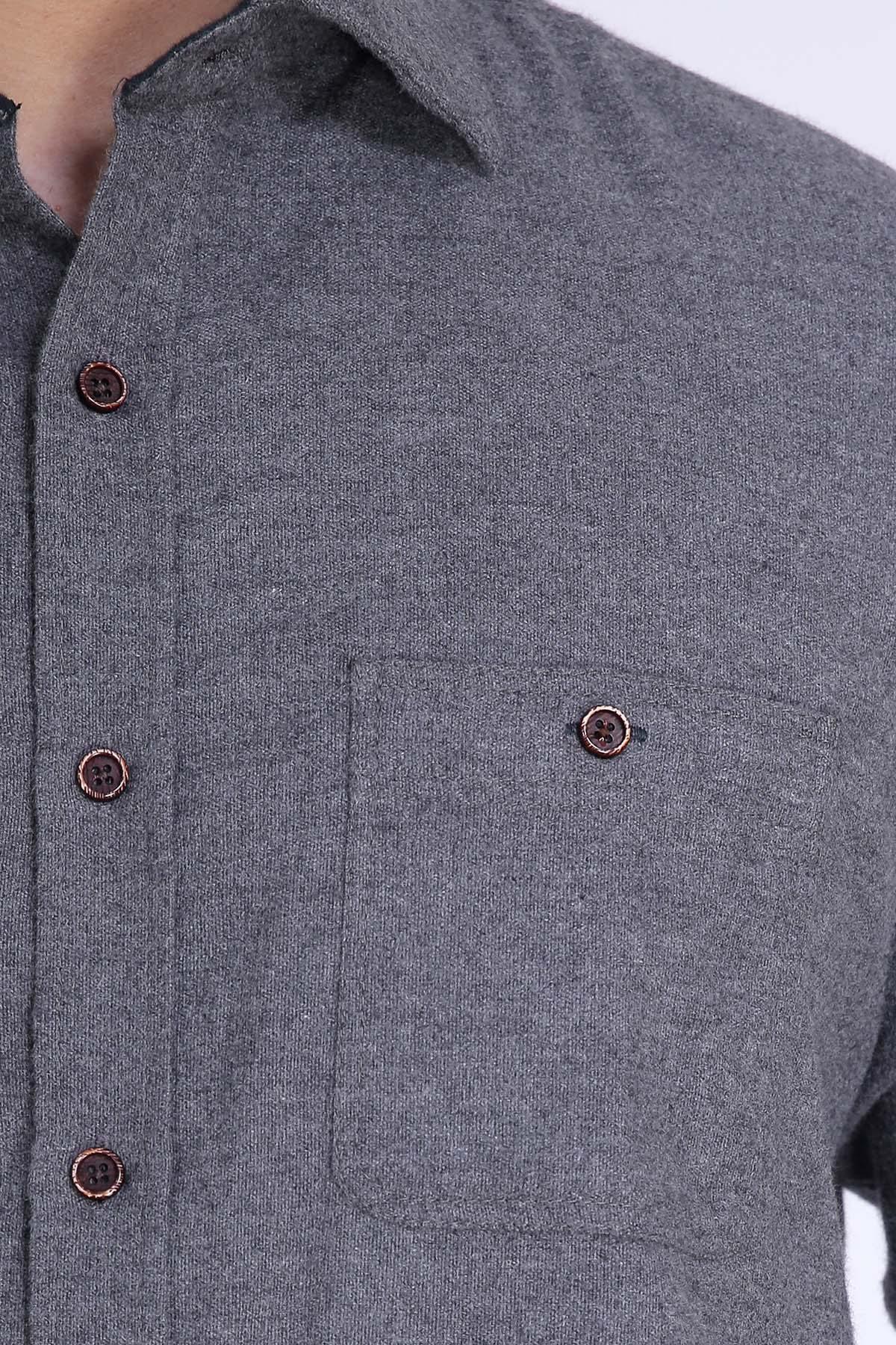 SMART SHIRT FULL SLEEVE GREY at Charcoal Clothing