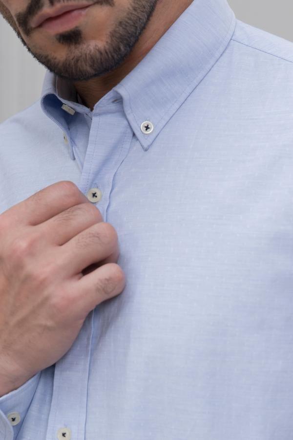 SMART SHIRT FULL SLEEVE LIGHT SKY at Charcoal Clothing
