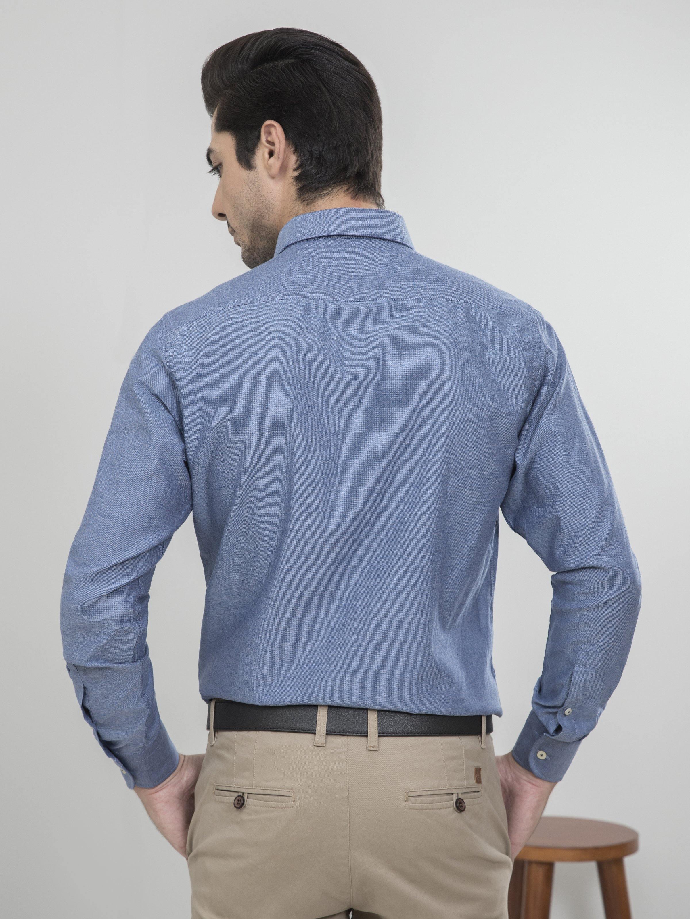 SMART SHIRT FULL SLEEVE SKY BLUE at Charcoal Clothing