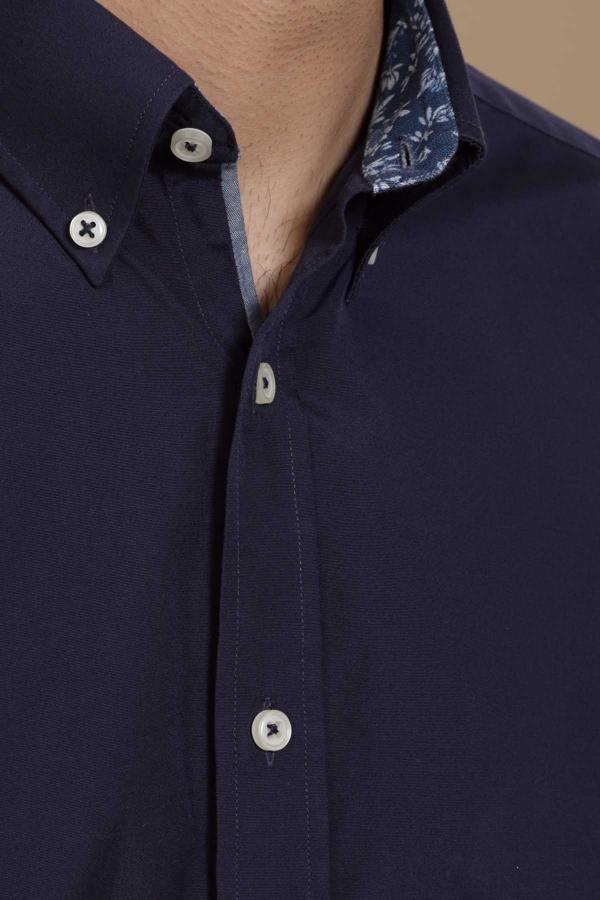 SMART SHIRT FULL SLEEVE SLIM FIT NAVY at Charcoal Clothing