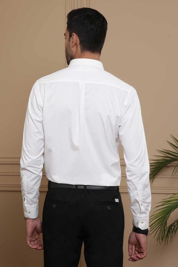 SMART SHIRT FULL SLEEVE SLIM FIT OFF WHITE at Charcoal Clothing