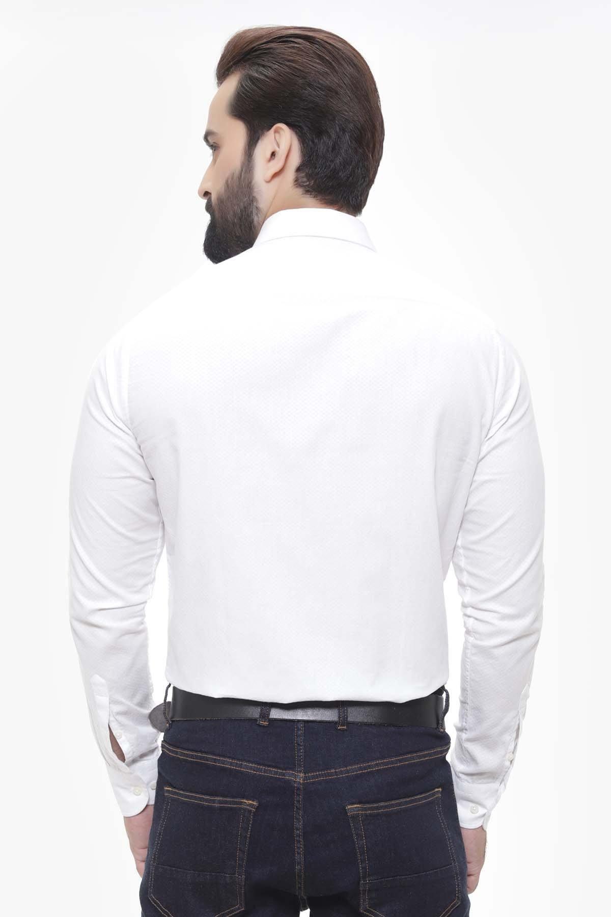 SMART SHIRT FULL SLEEVE WHITE at Charcoal Clothing