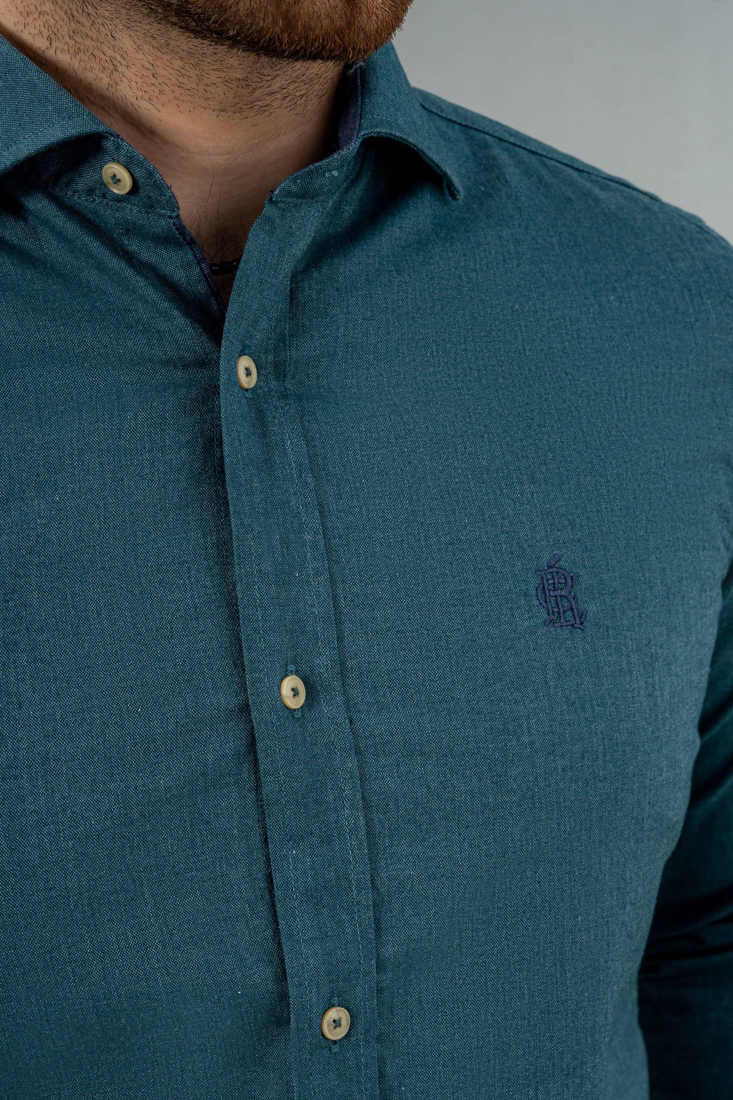 SMART SHIRT GREEN at Charcoal Clothing