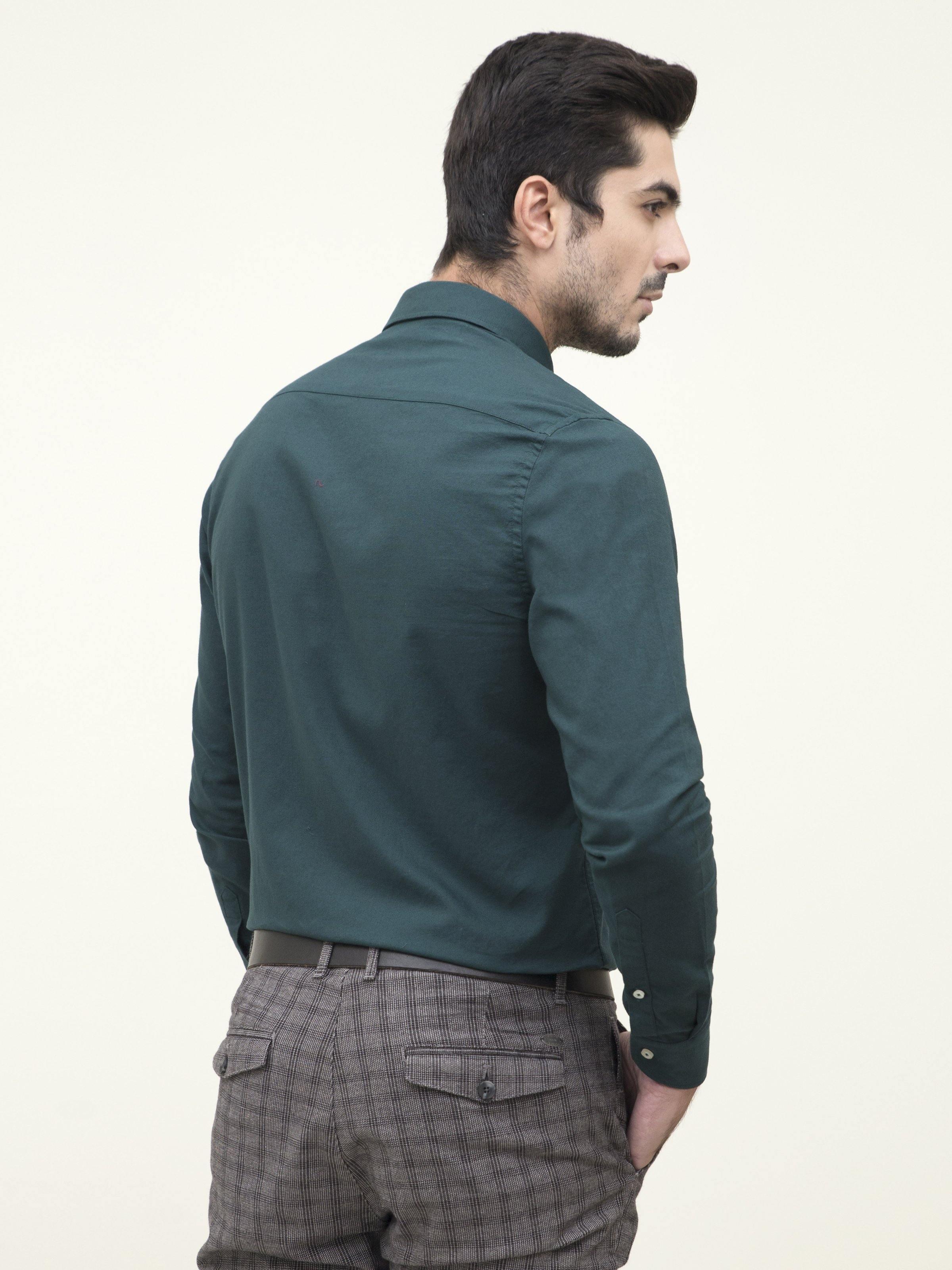 SMART SHIRT GREEN at Charcoal Clothing