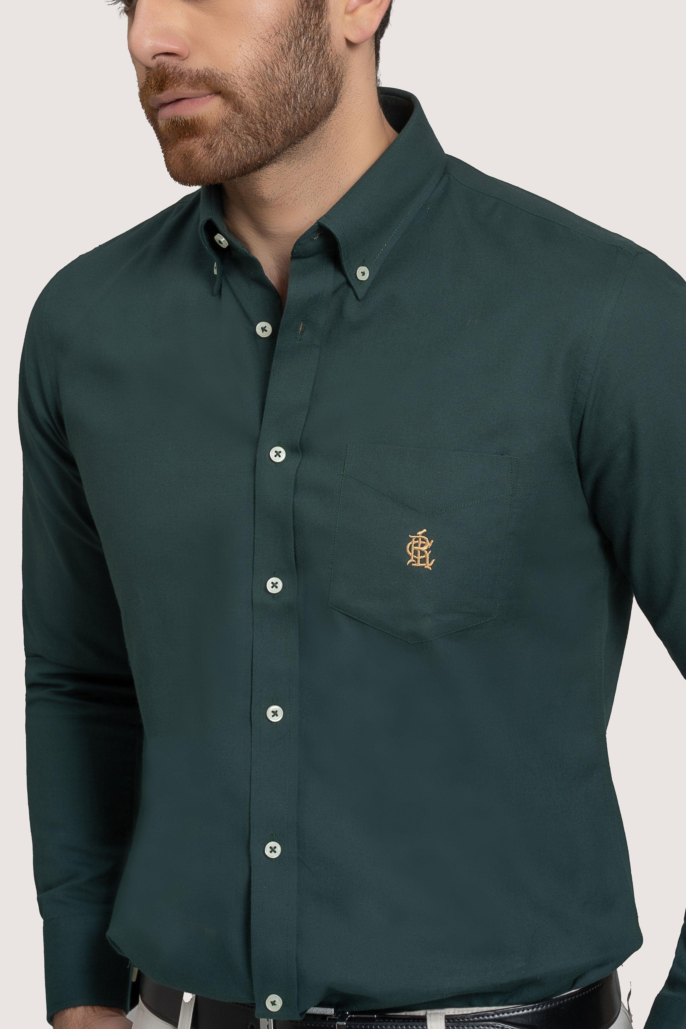 SMART SHIRT GREEN at Charcoal Clothing