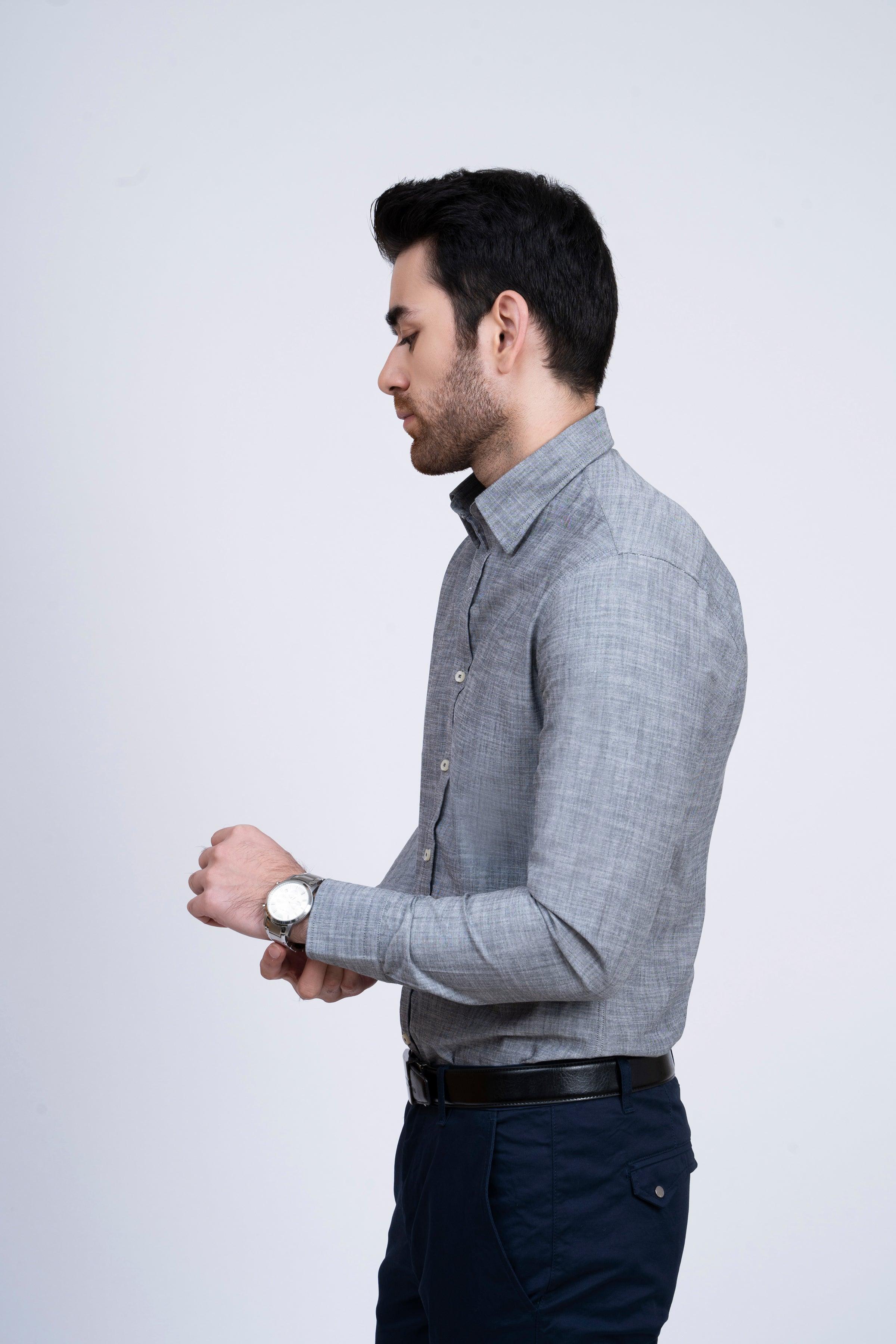SMART SHIRT GREY at Charcoal Clothing