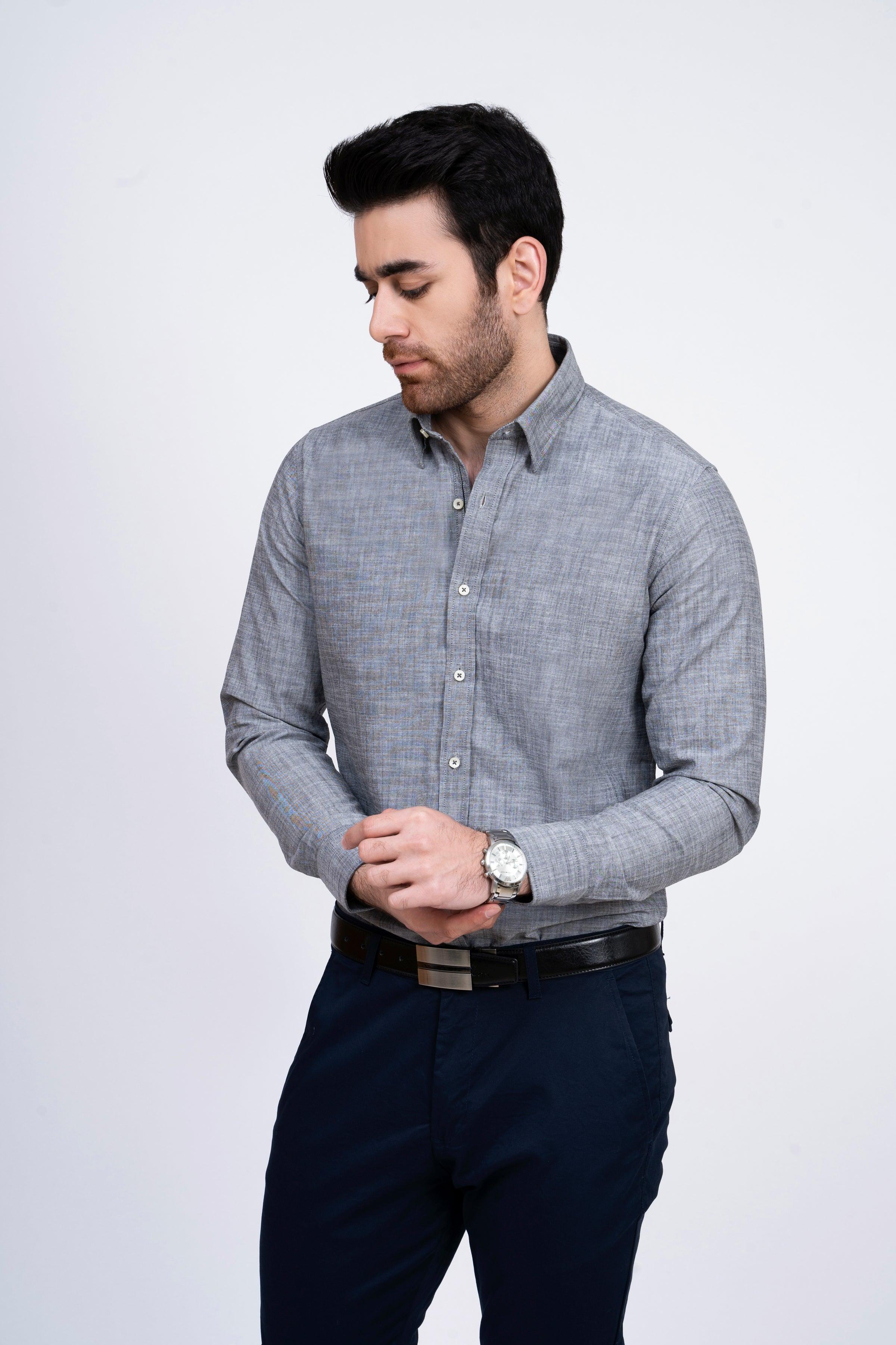 SMART SHIRT GREY at Charcoal Clothing